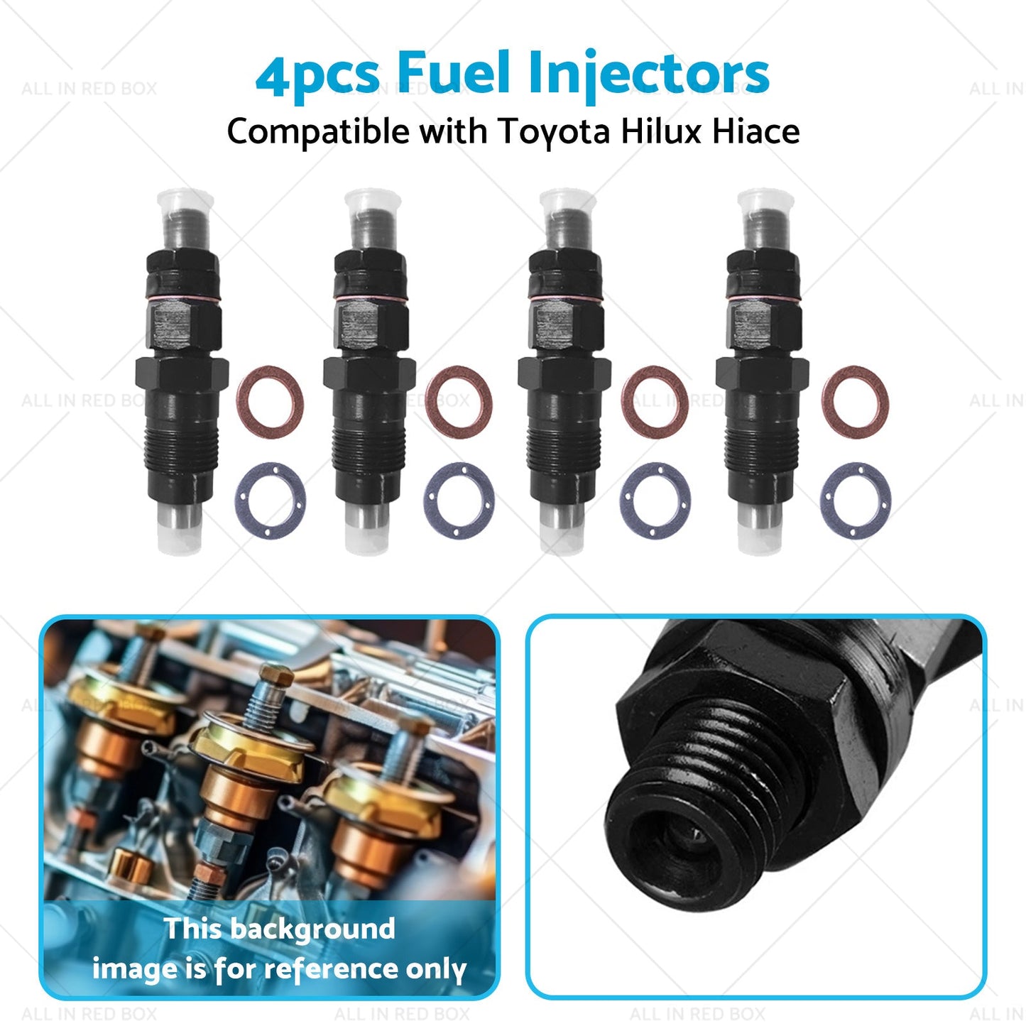 4x Diesel Fuel Injector Suitable For Toyota Hilux LN167R 3. 0 5LE 23600-54210-4