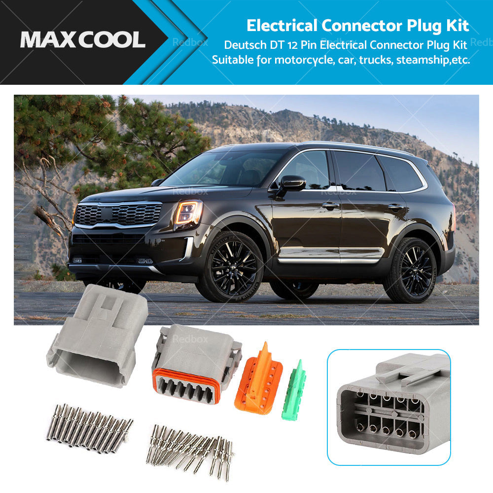 12-Way 12 Pin Waterproof Connector Plug Kit for Deutsch DT Series