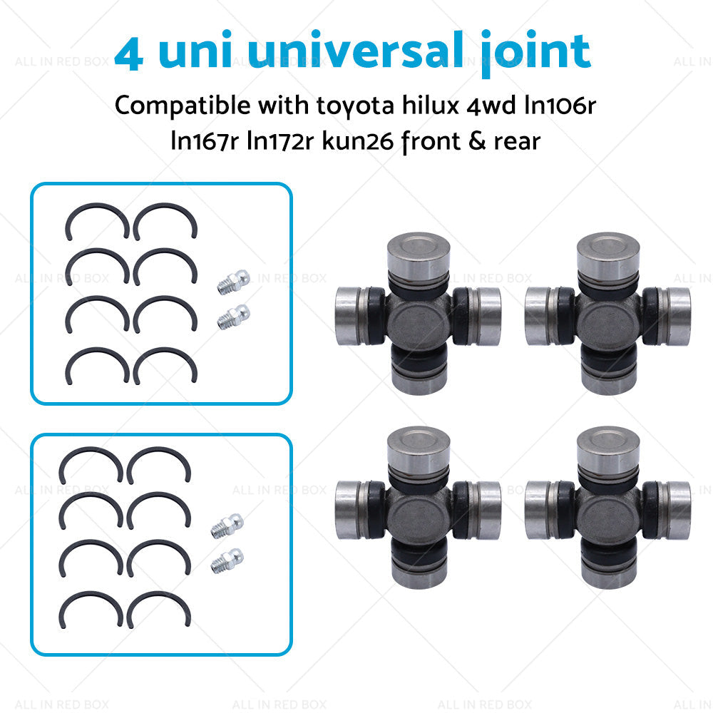 4 UNI UNIVERSAL JOINT SUITABLE FOR TOYOTA HILUX LN106R LN167R LN172R FRONT and REAR-1