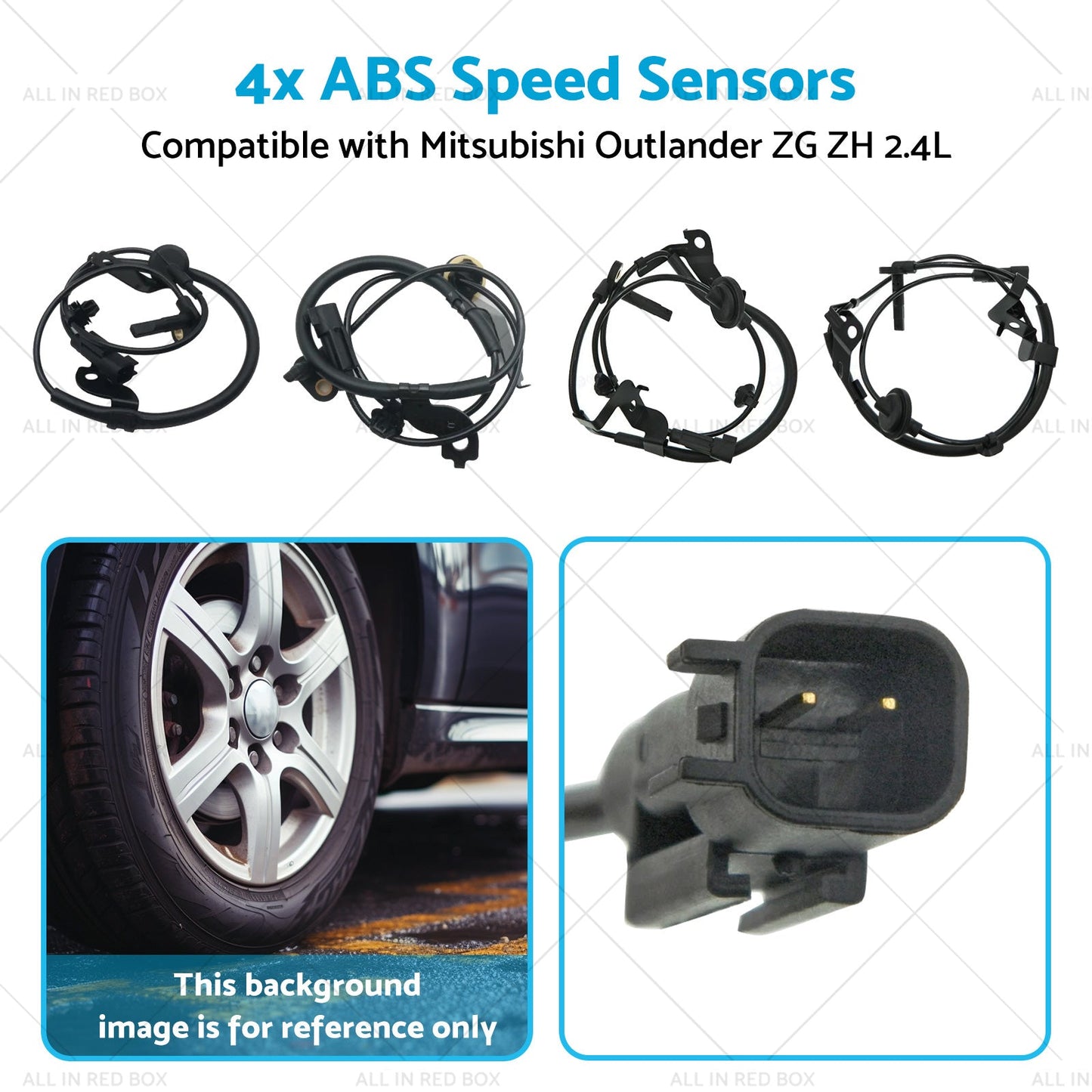 4670A576 4x ABS Speed Sensors Suitable for Mitsubishi Outlander ZG ZH 2. 4L 06-12