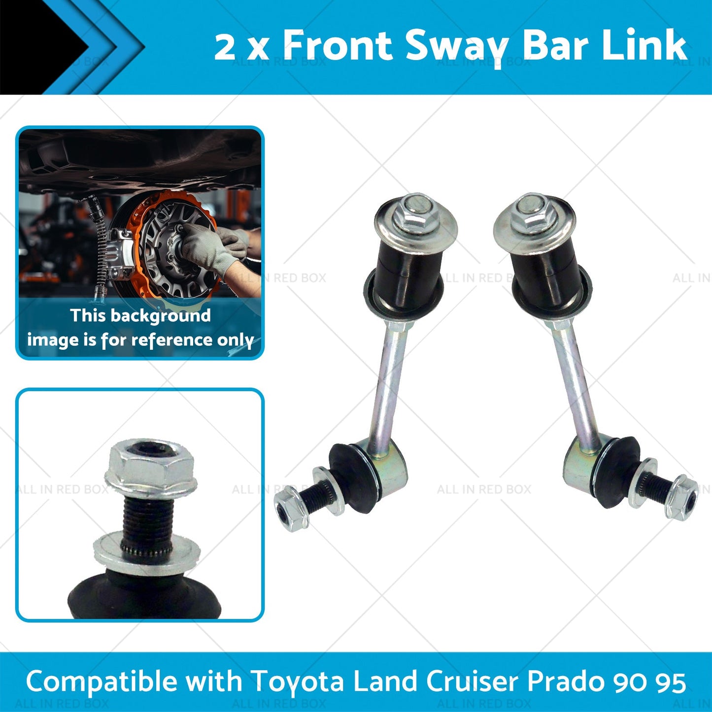 2PCS Front Sway Bar Link Kit Suitable For Toyota Land Cruiser Prado 90 95 96-02-1