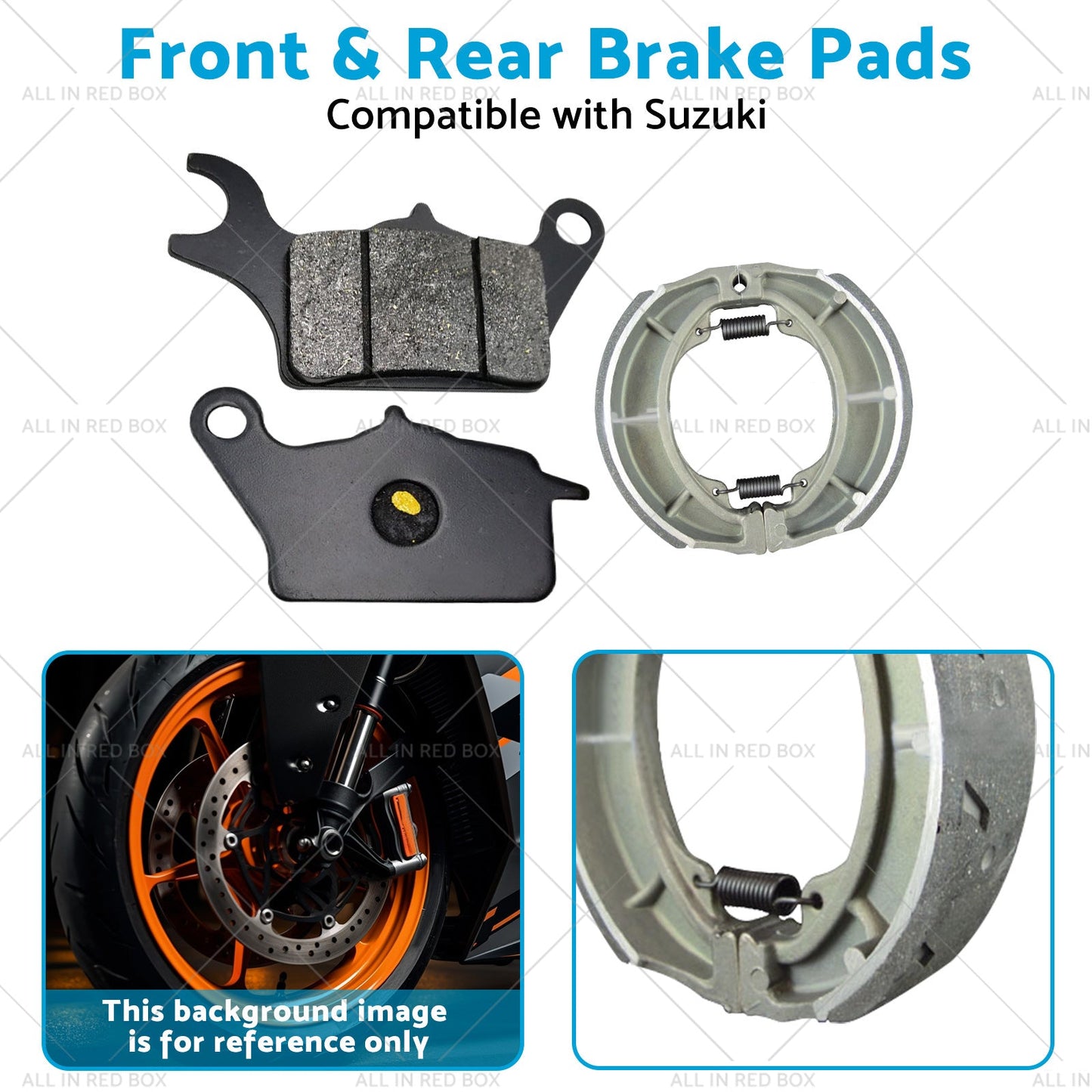 Front and Rear Brake Pads Suitable for 2017-2021 Suzuki UK 110 Address-3