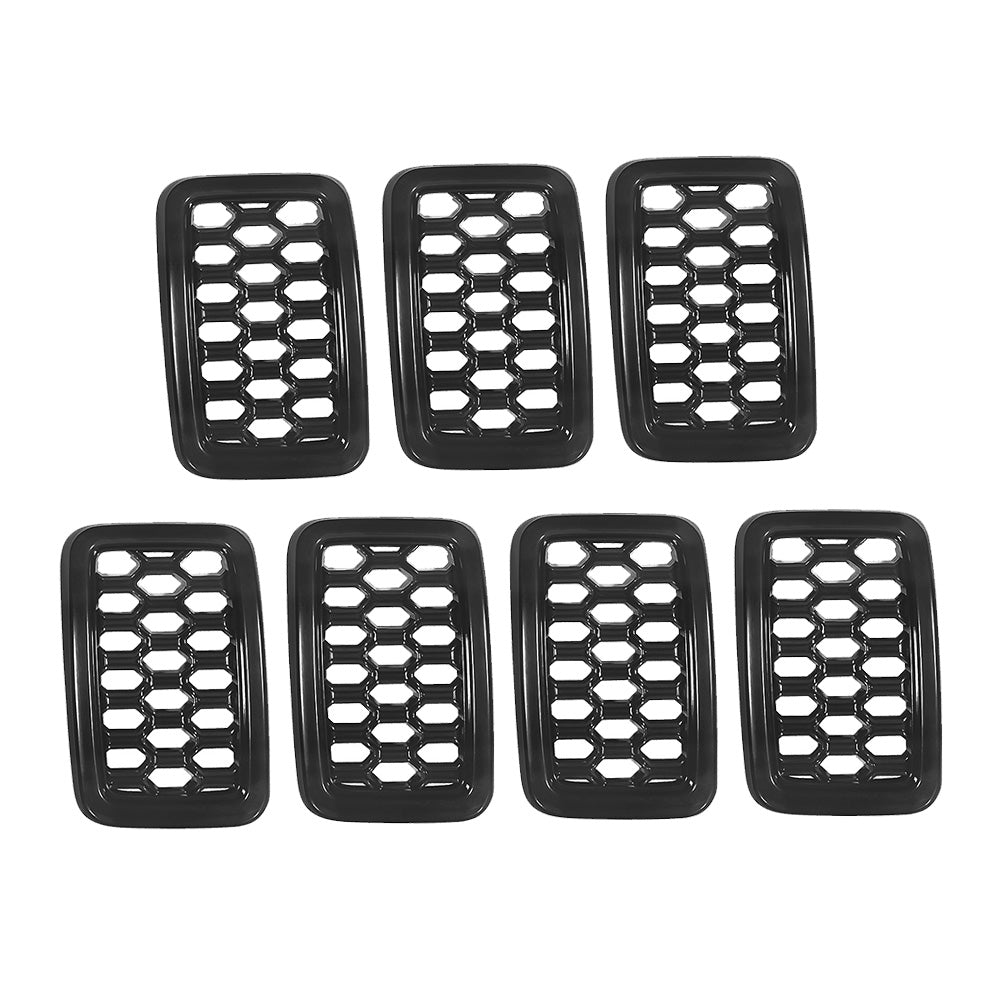 Front Grill Mesh Covers Inserts Suitable for Jeep Grand Cherokee 17-22 Black