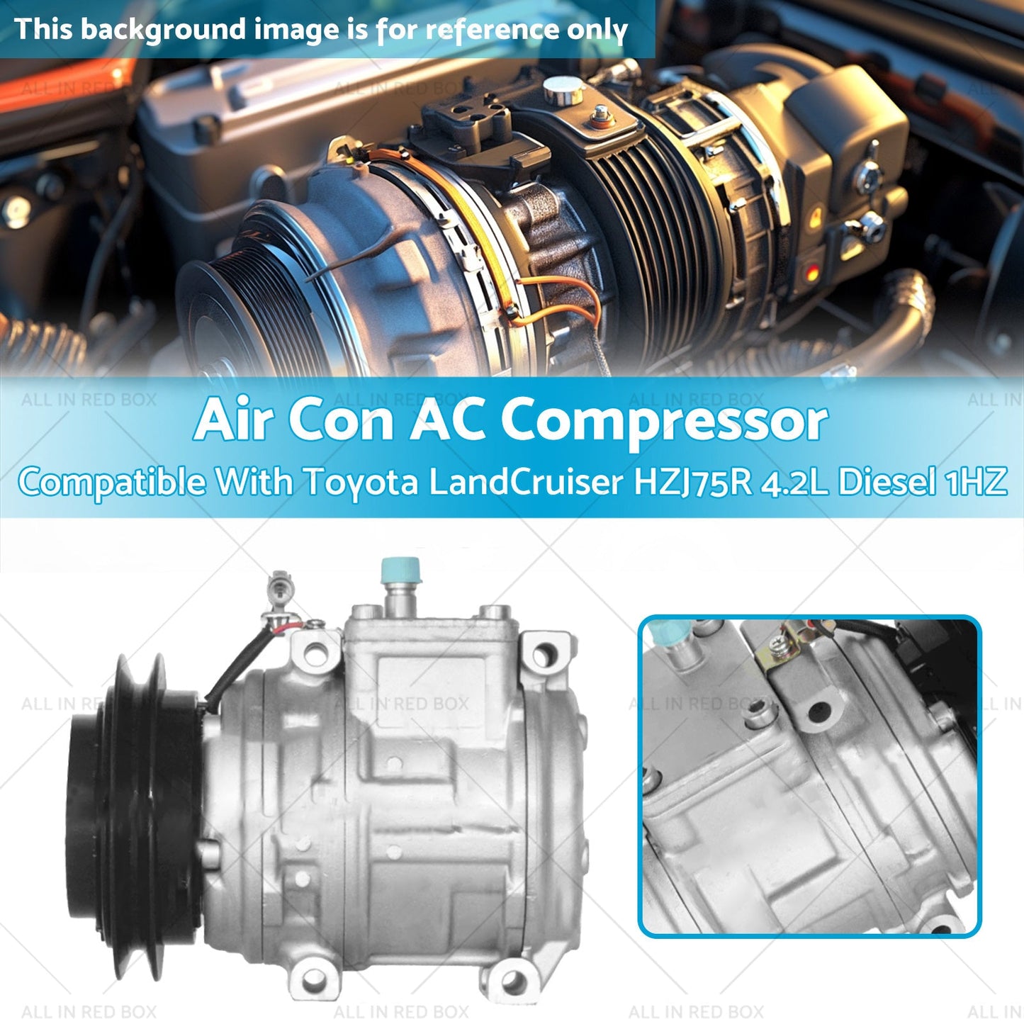 Air Con AC Compressor Suitable for Toyota LandCruiser HZJ75R 4.2L Diesel 1HZ-2