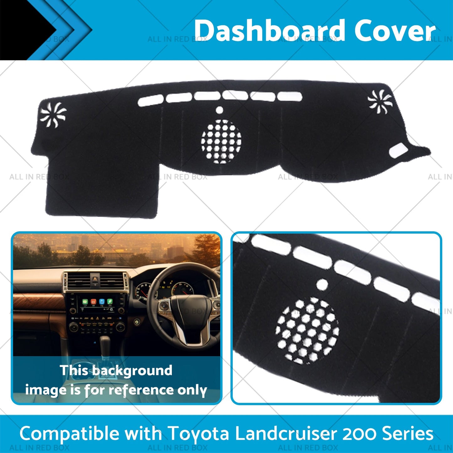 Dash Mat Suitable for Toyota Landcruiser 200 Series ,Series 3 VX GXL 2015-2021-1