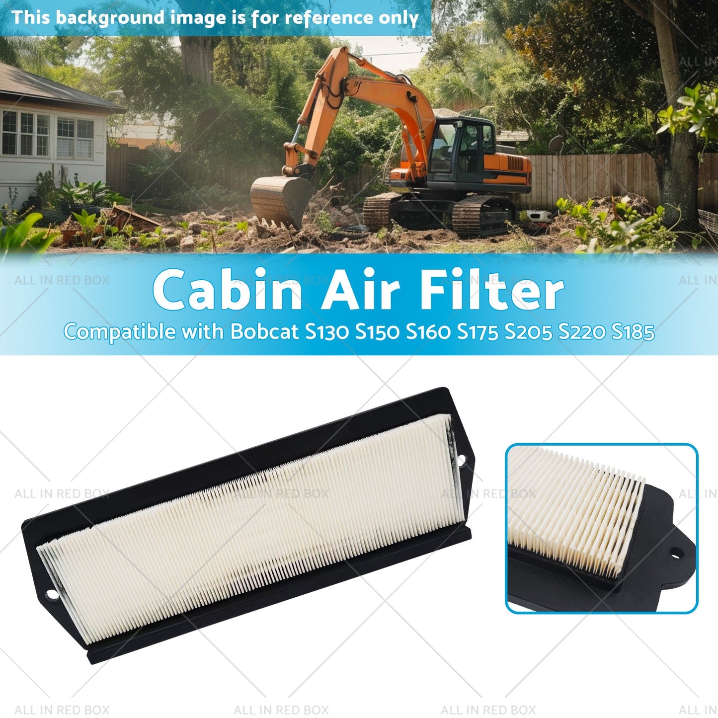 Cabin Air Filter Suitable for Bobcat 6678207 S220 S185 S130 S150 S160 S175 S205-2
