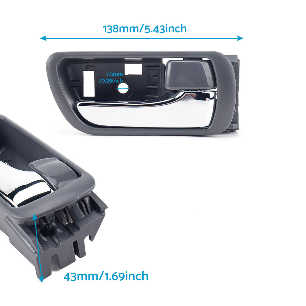 Pair LH & RH Inner Door Handle Chrome Suitable For Toyota Camry CV36 2002-2006 Front or Rear-3