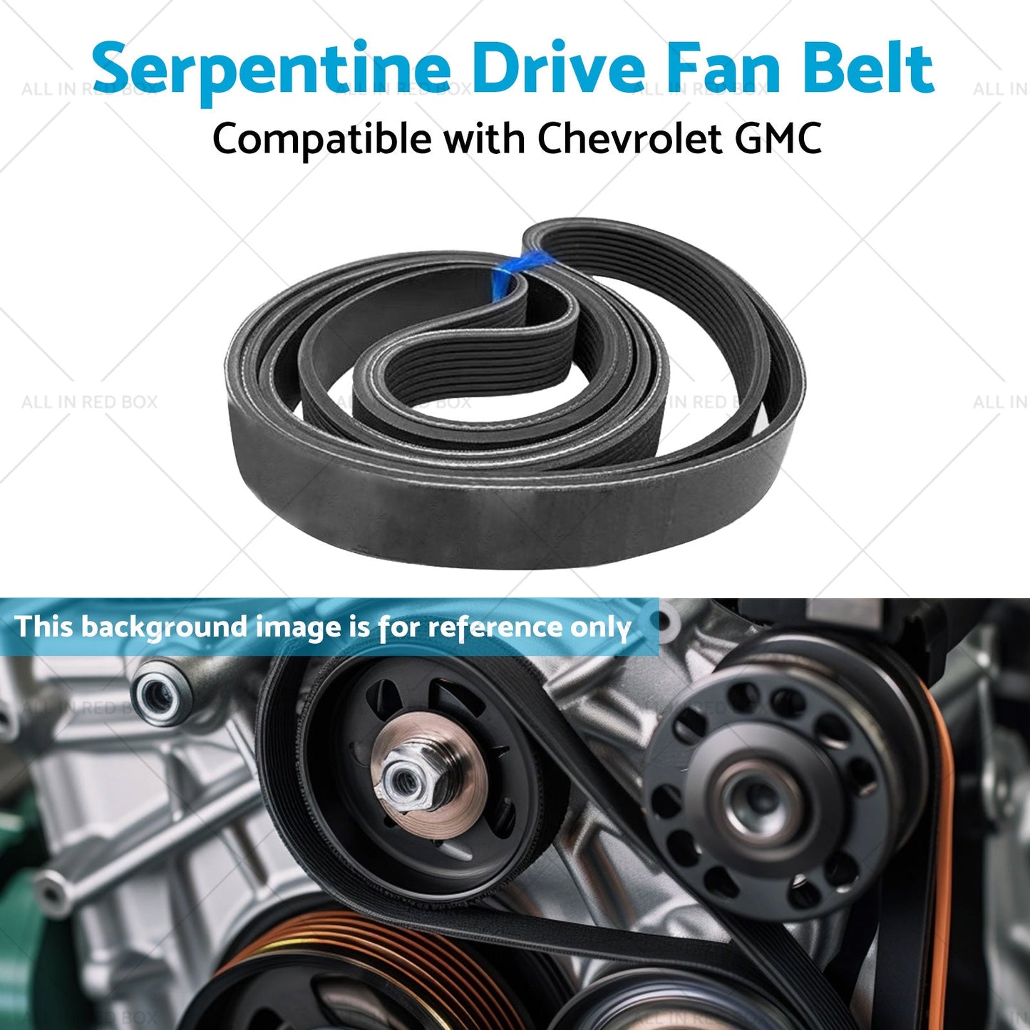12626076 Serpentine Drive Fan Belt Suitable for 5. 3L 6. 2L 14-20 Chevrolet GMC-4