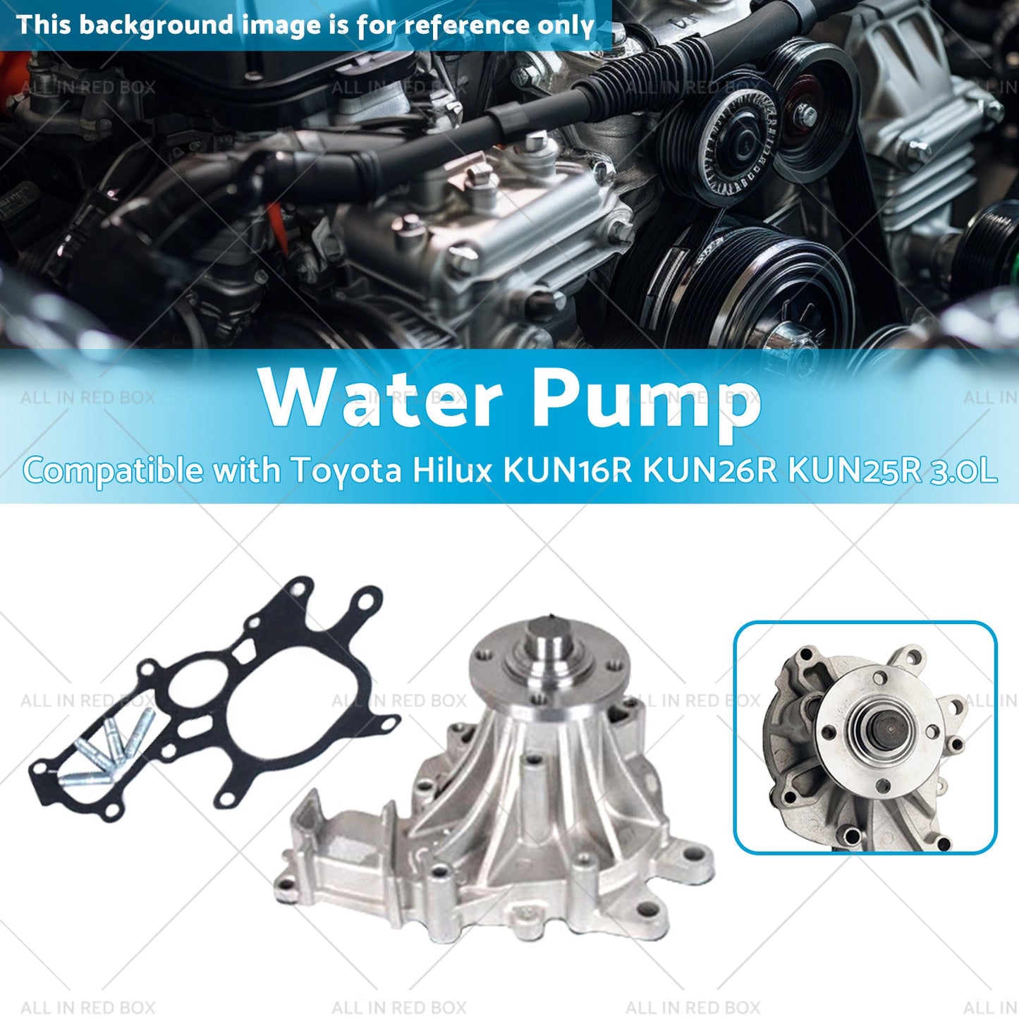 1KD-FTV Water Pump Suitable for Toyota Hilux KUN16R KUN26R KUN25R 3. 0L 05-13
