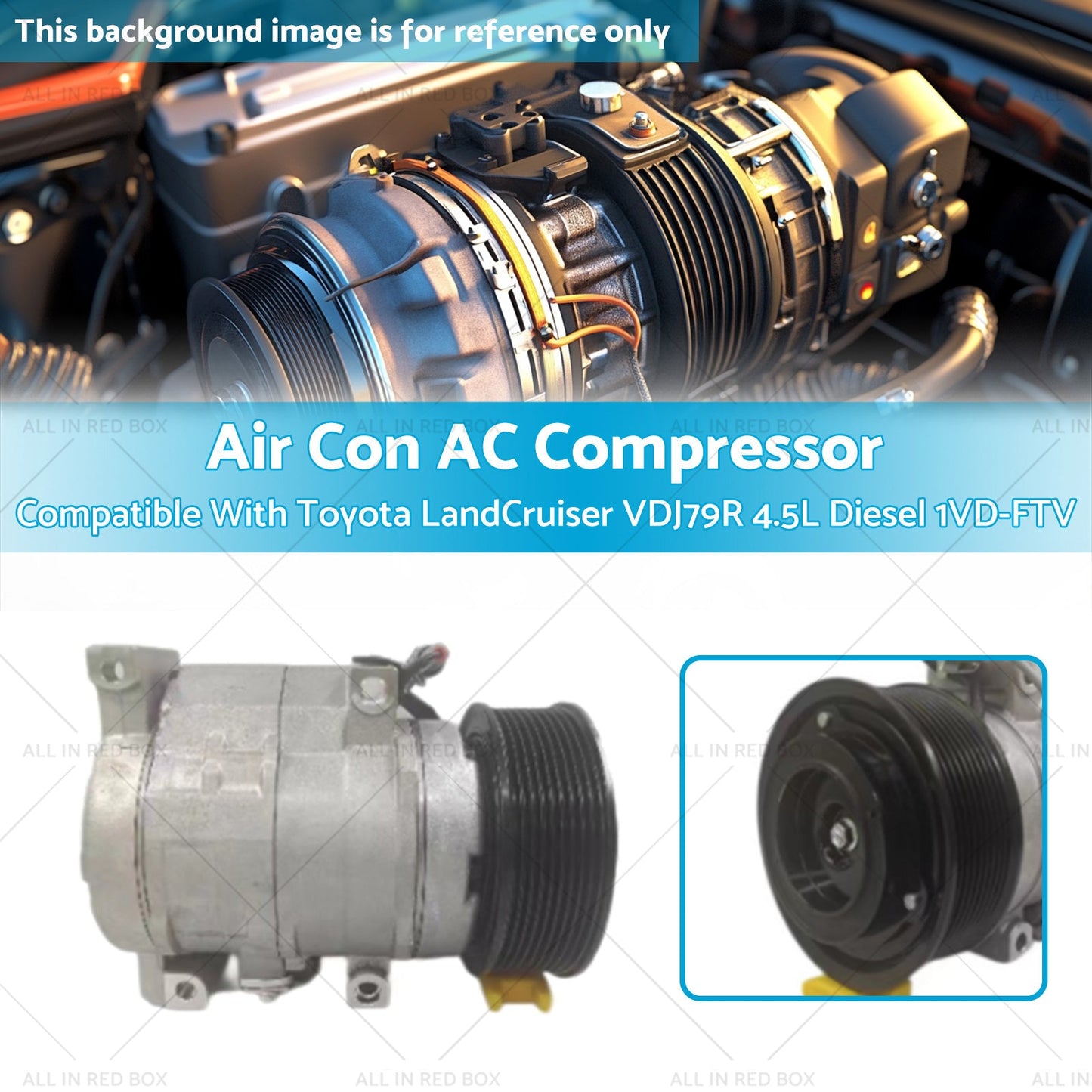 Air Con AC Compressor Suitable for Toyota LandCruiser VDJ79R 4.5L Diesel 1VD-FTV-2