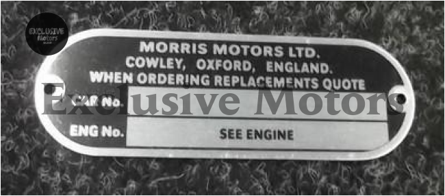 Morris Chassis Plate
