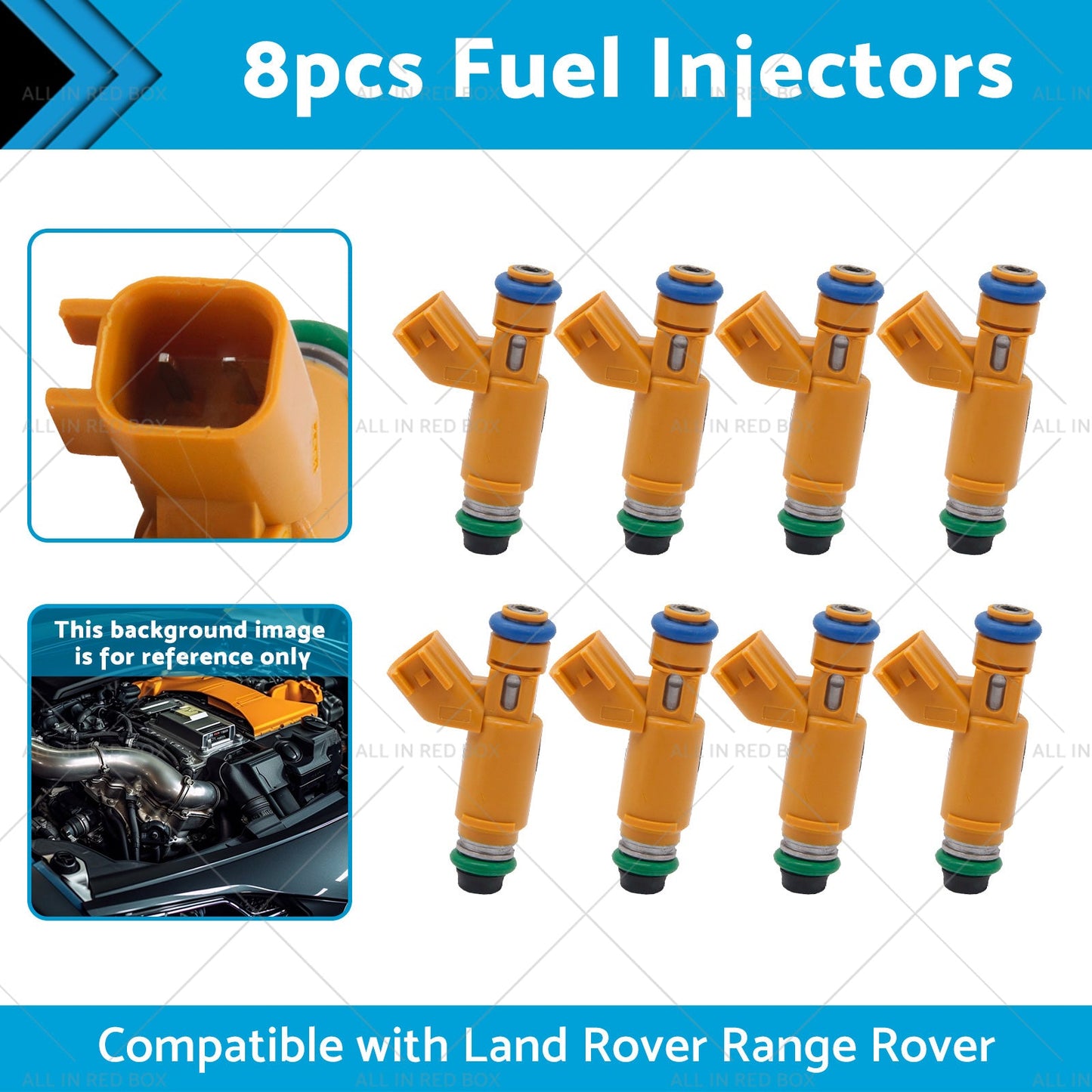 195500-4260 8pcs Fuel Injectors Suitable for Land Rover Range Rover 4. 4L 05-09