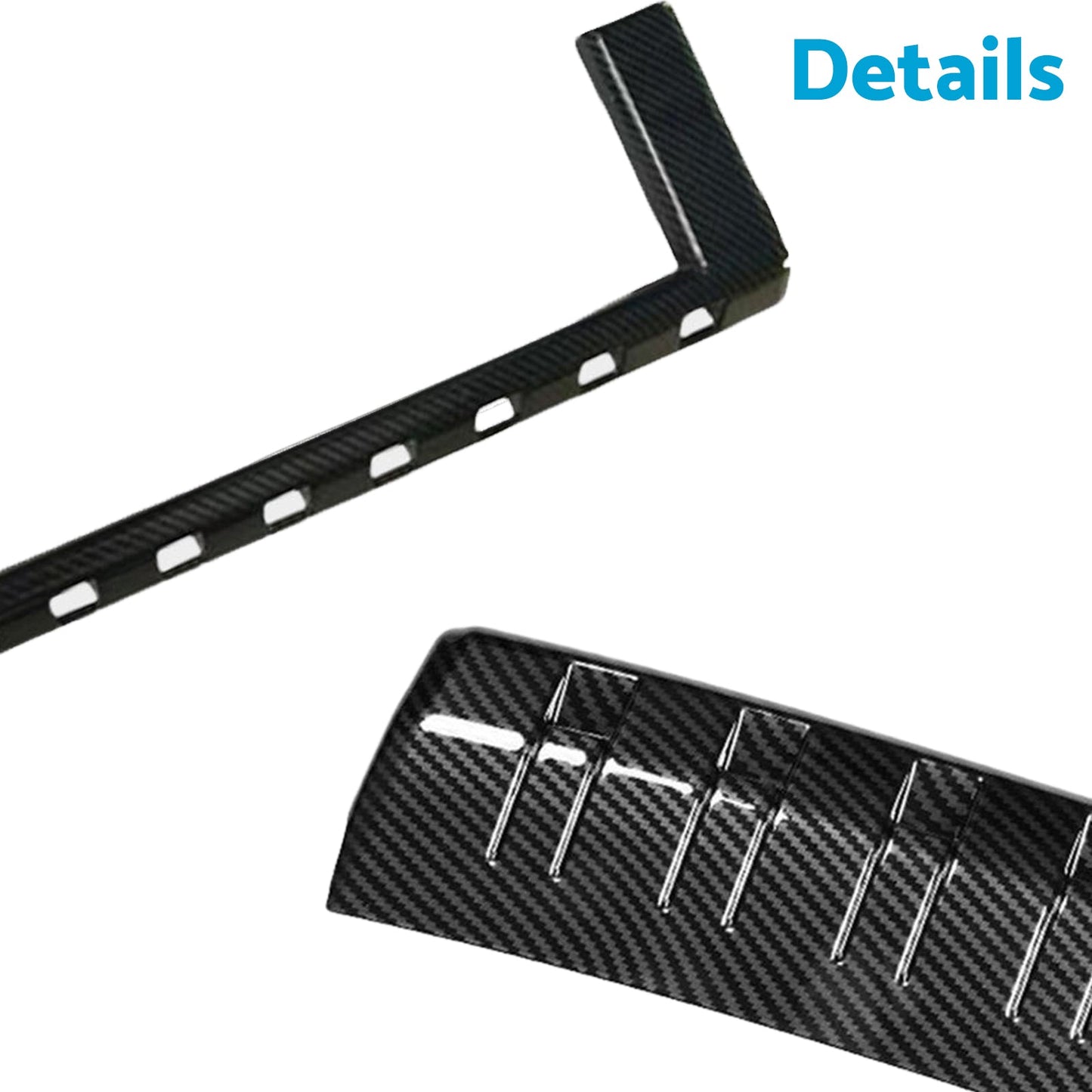 Carbon Fiber Front Center Grille Cover Trim Suitablefor Toyota Prado LC250 2024+-3