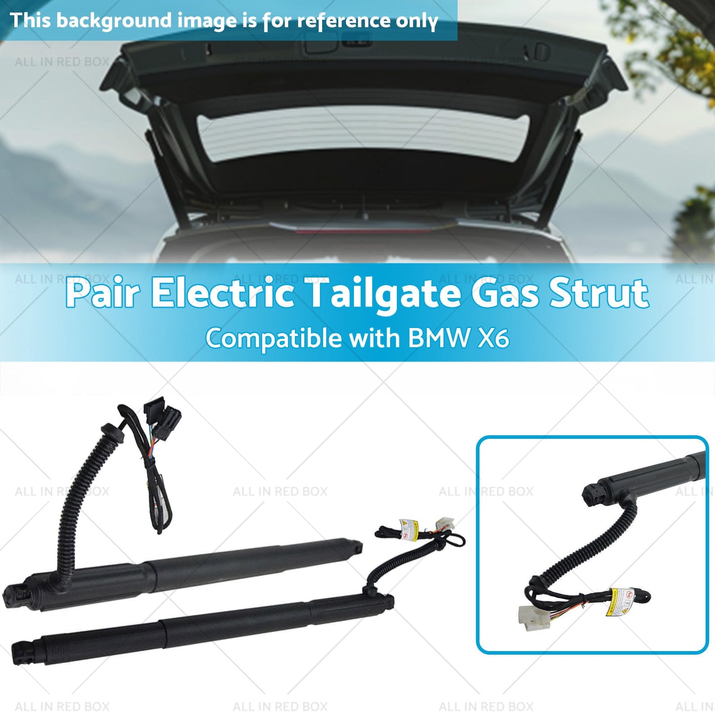 LR Spindle Drive Gas Struts w or Automatic Opener Tailgate Suitable for BMW X6