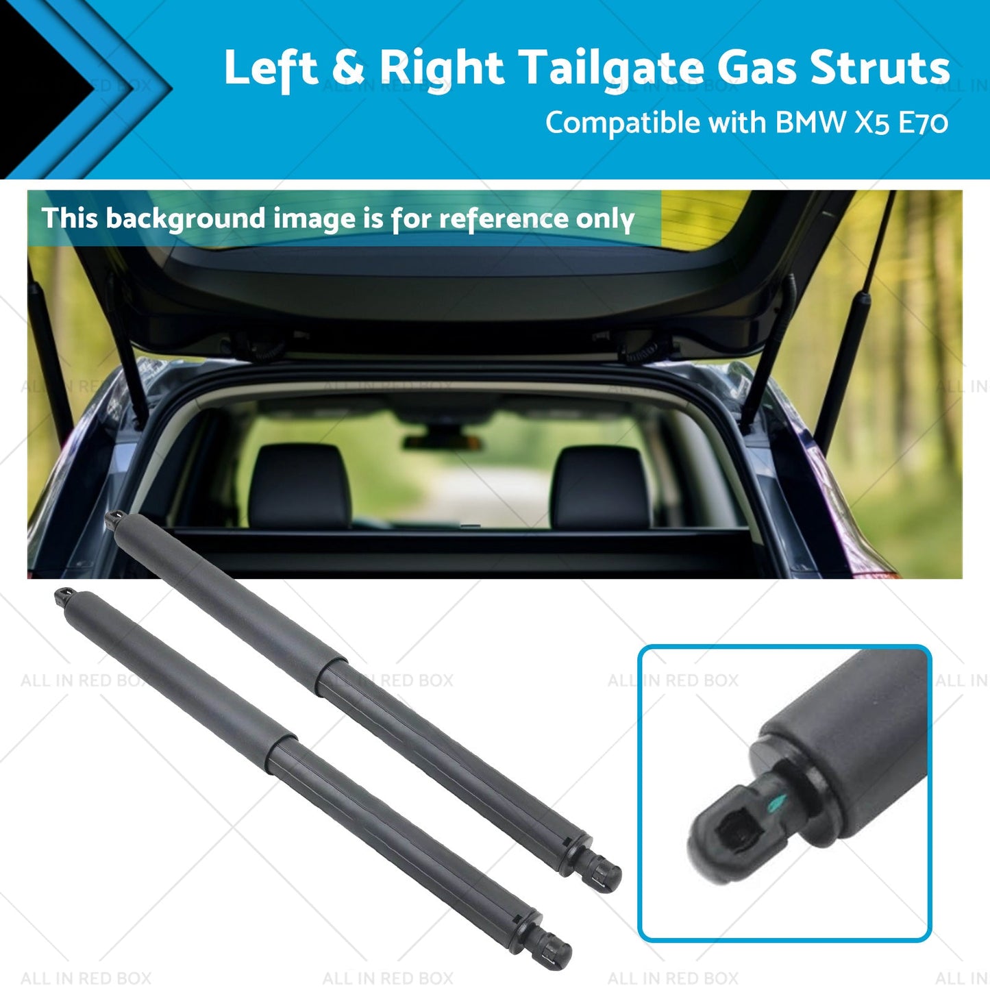 2x Left and Right Tailgate Gas Struts Spring Suitable for BMW E70 X5 SUV 2006-2013