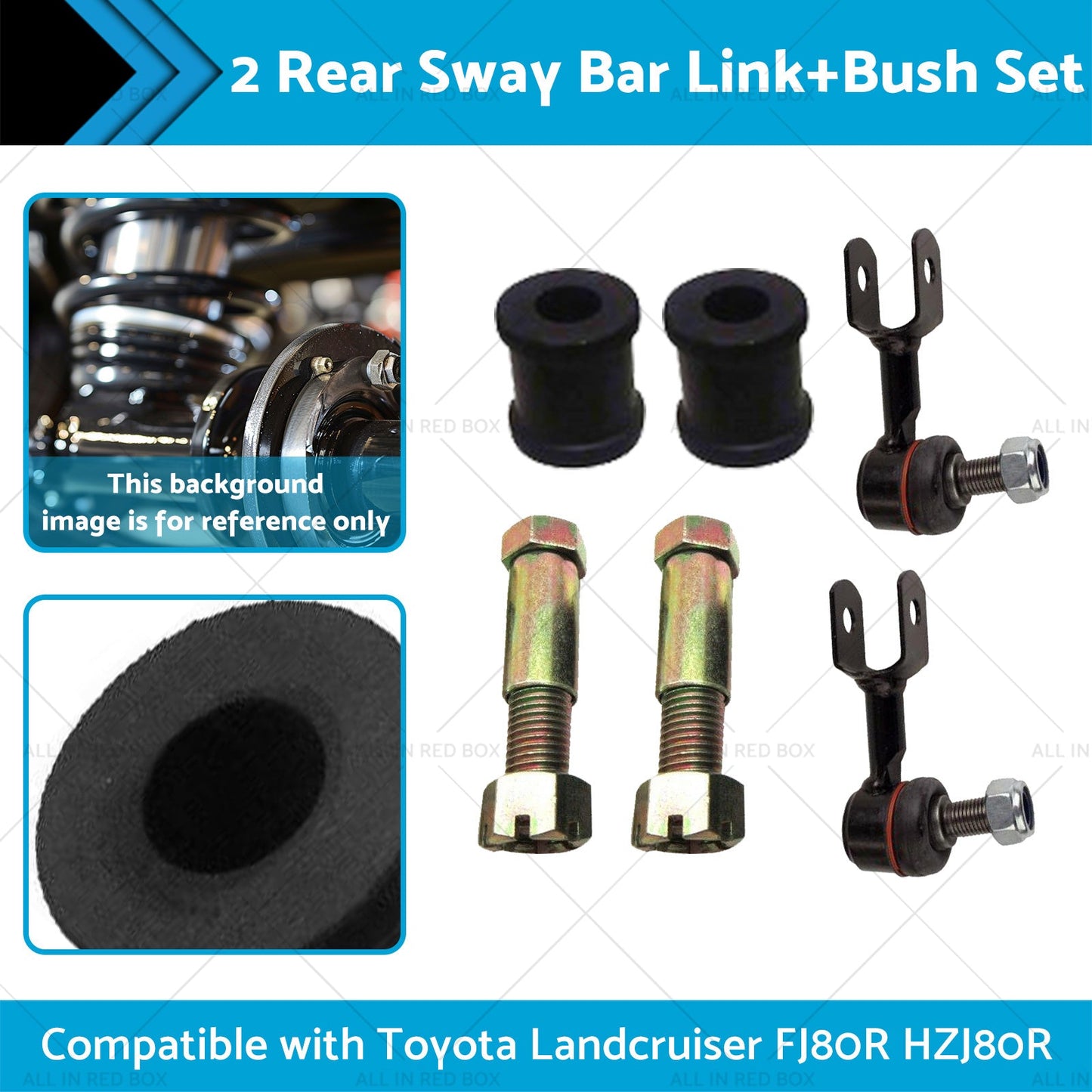 2 Set Rear Sway Bar LinkBush Suitable for 92-19 Toyota Landcruiser FJ80R HZJ80R-1