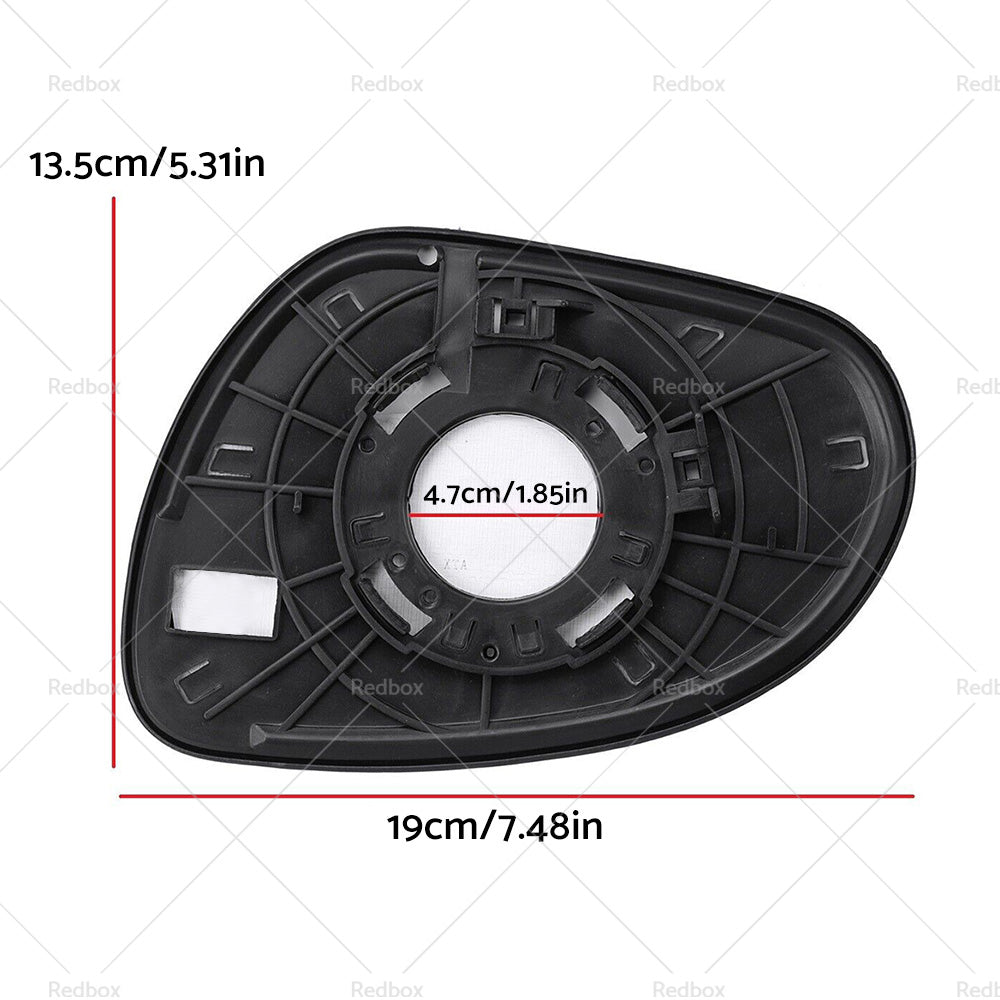 Left Side Mirror Glass with Back Plate Suitable for Hyundai i30 2007-2012