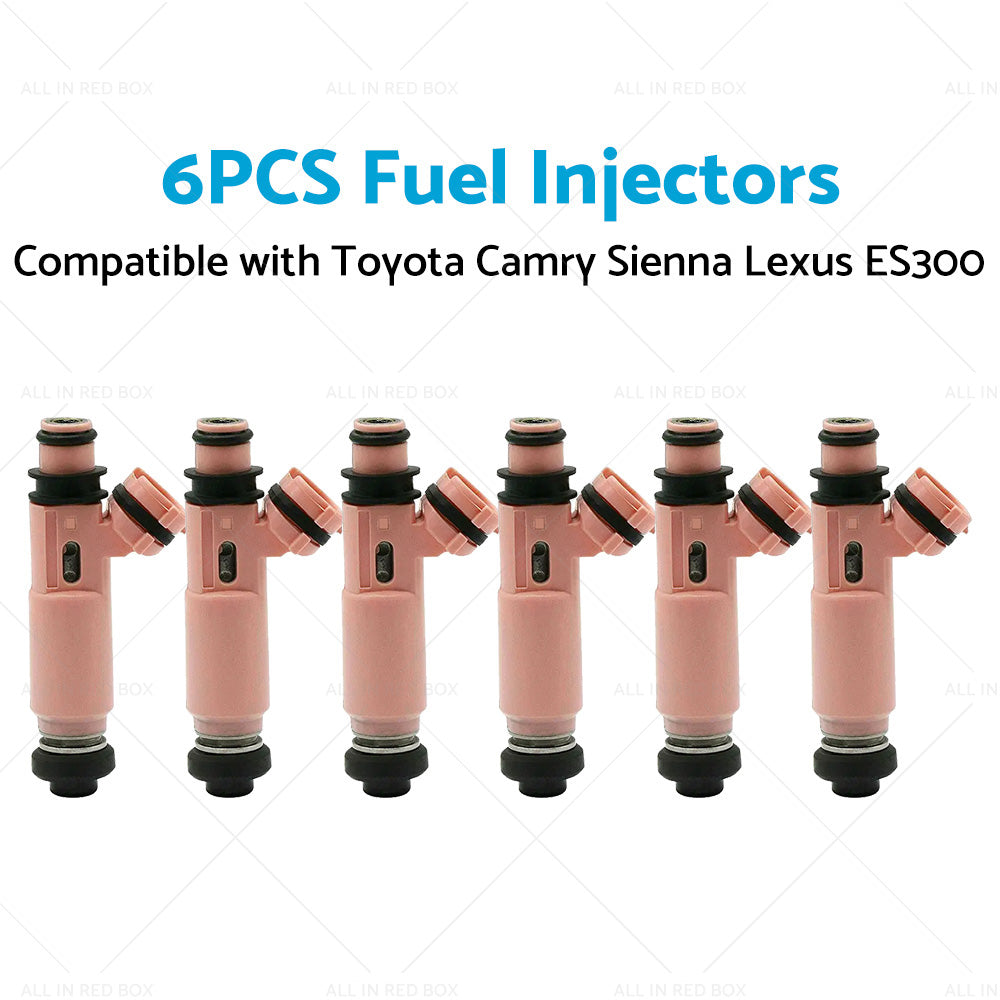 6x Fuel Injector 23250-20030 Suitable for Toyota Camry Sienna Solara Lexus ES300-4