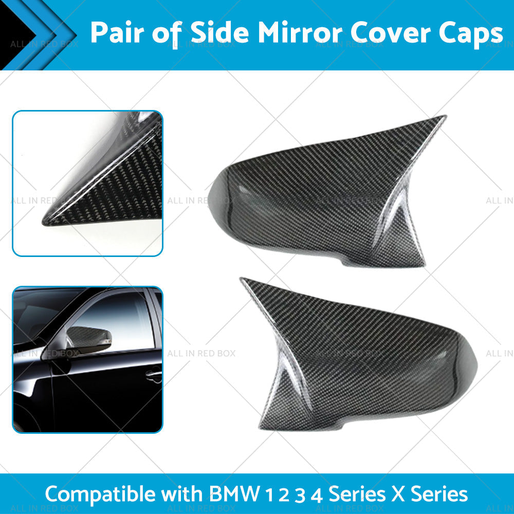 Carbon Fibre Side Mirror Cover Caps Suitable for BMW F20 F21 F22 Series 1 2 3 4-2