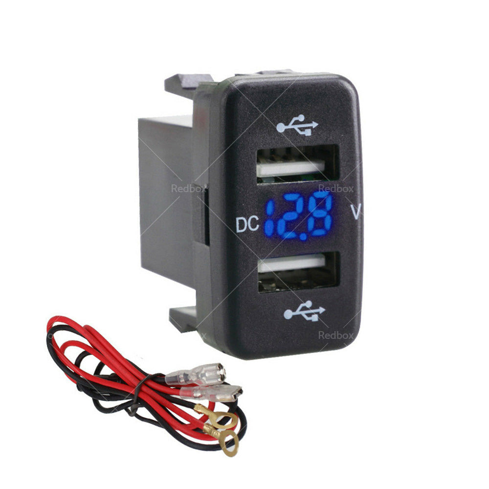 4. 2A Car Charger Socket Voltmeter Suitable For Toyota Hilux Prado Land Cruiser-4