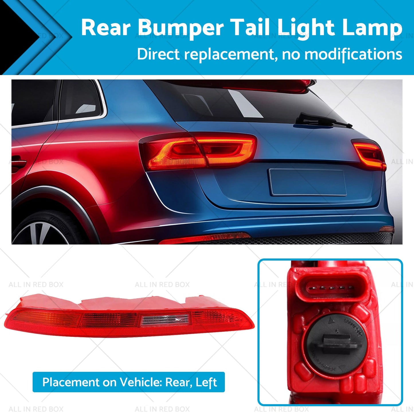 Left Rear Lower Bumper Tail Light Lamp Passenger Side Suitable For Audi Q3 11-15-0