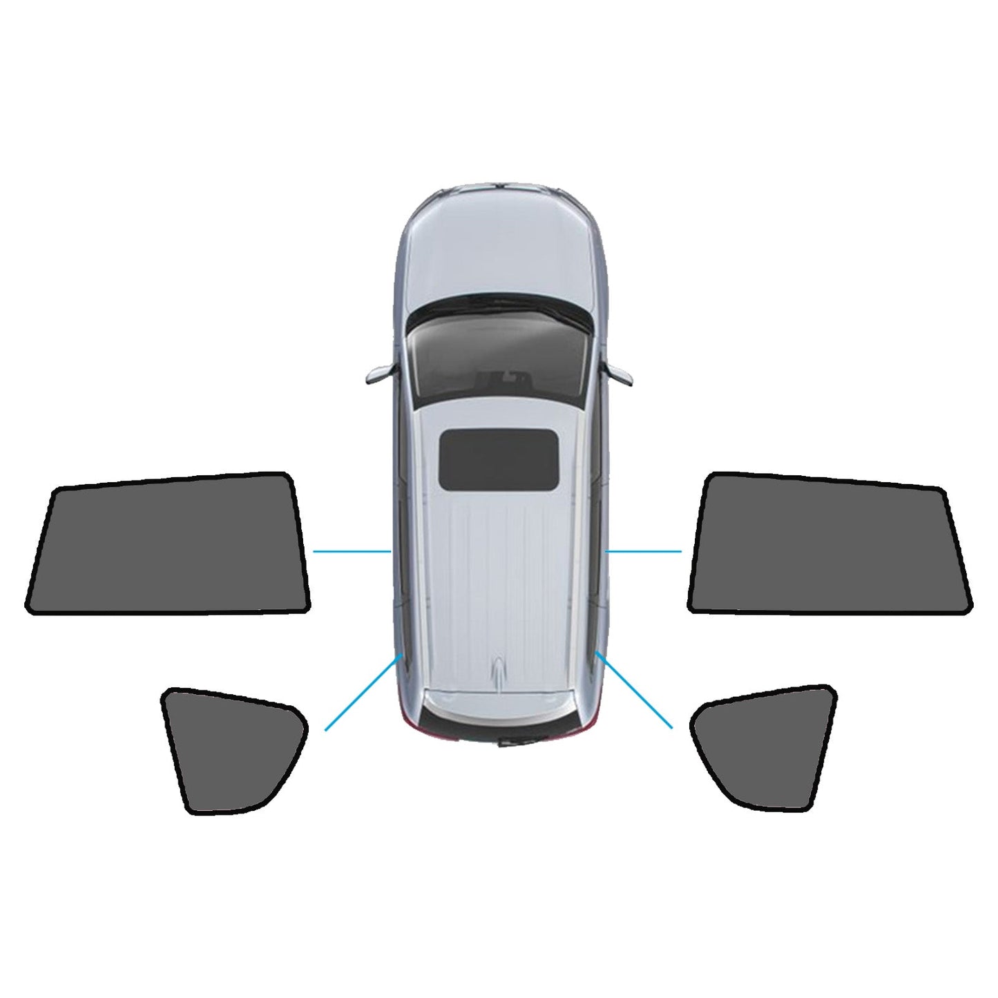Window Shade Black Suitable For Toyota RAV4 2005-2012 UV Protection Window-3