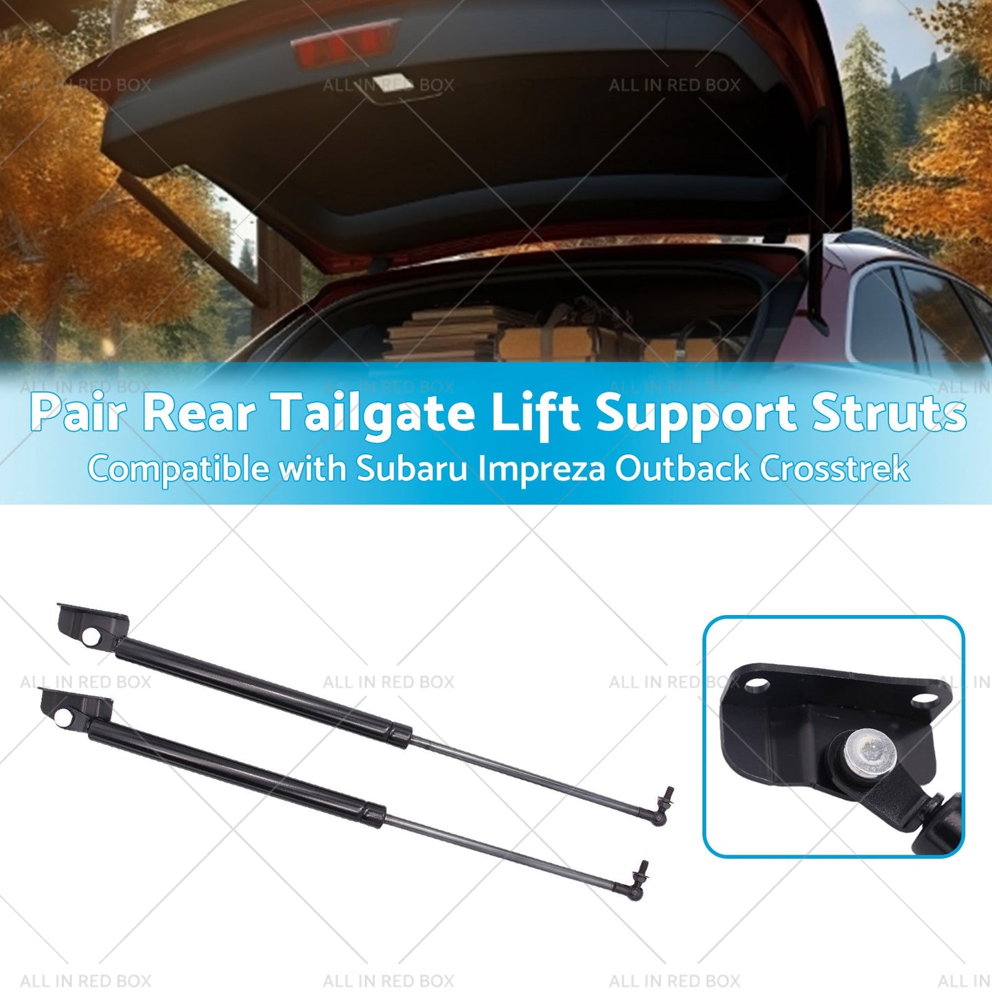 Pair Suitable For Subaru Impreza XV Rear Tailgate Hatch Lift Supports Gas Struts