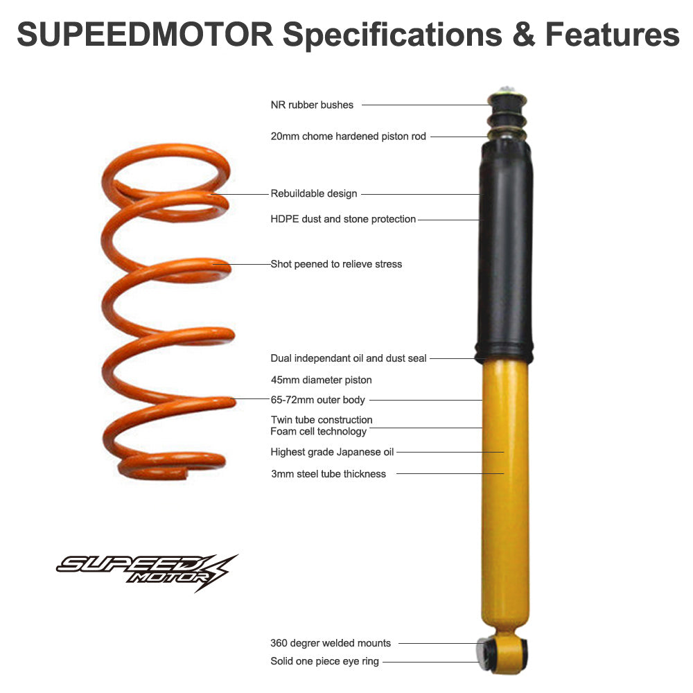 Rear 2 inch 50MM Lift Shock Coil Spring Suitable For Toyota Land Cruiser 80 Series-4