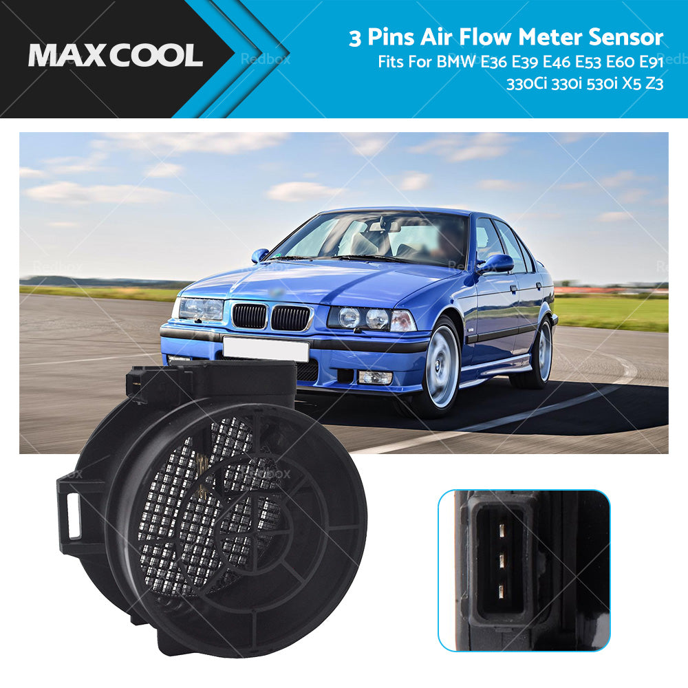 Air Flow Meter MAF Sensor Fit for BMW E36 E39 E46 E53 E60 E91 X5 Z3 5WK96132Z-1