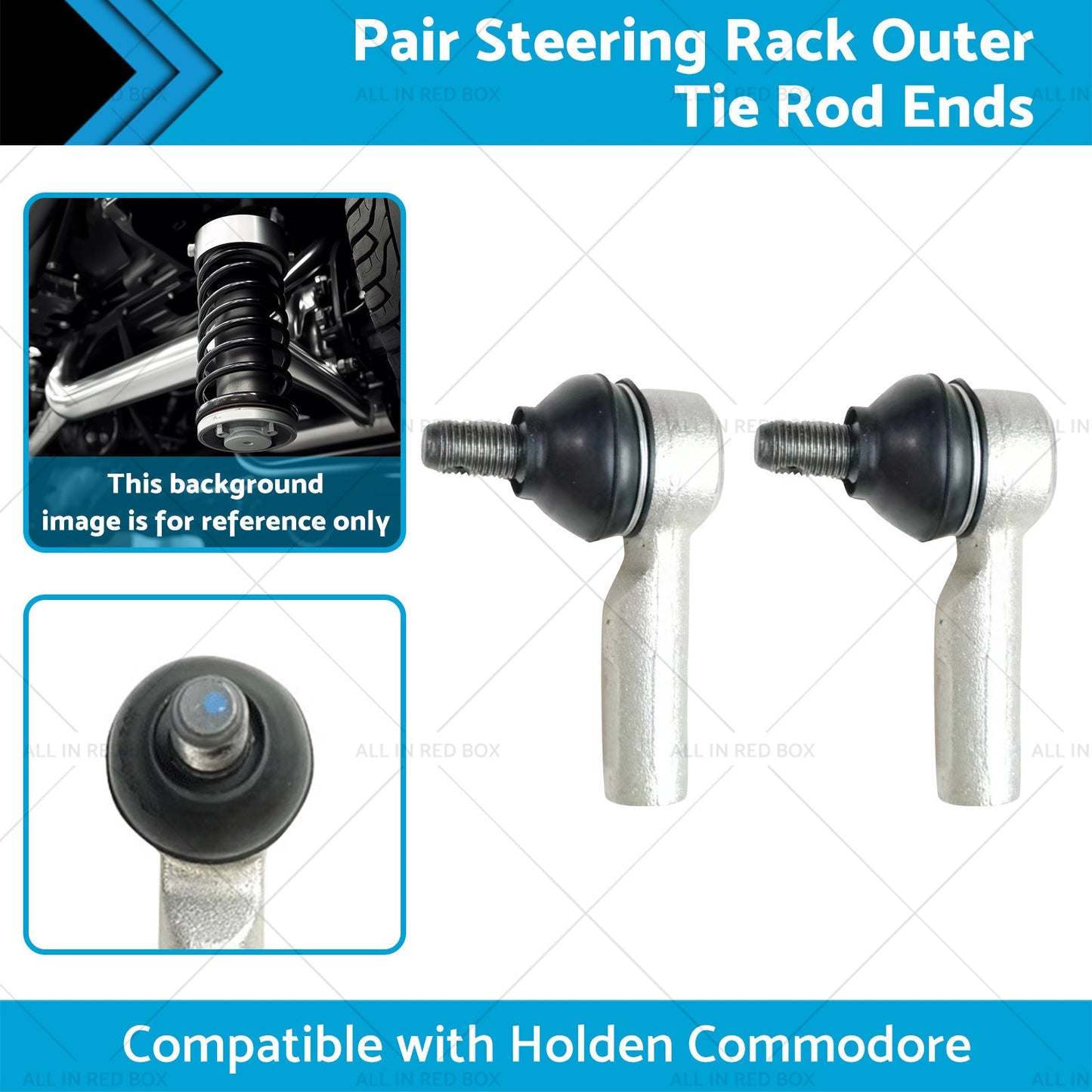 Pair Steering Rack Outer Tie Rod Ends Suitable for 05-15 Toyota Hilux KUN26-1