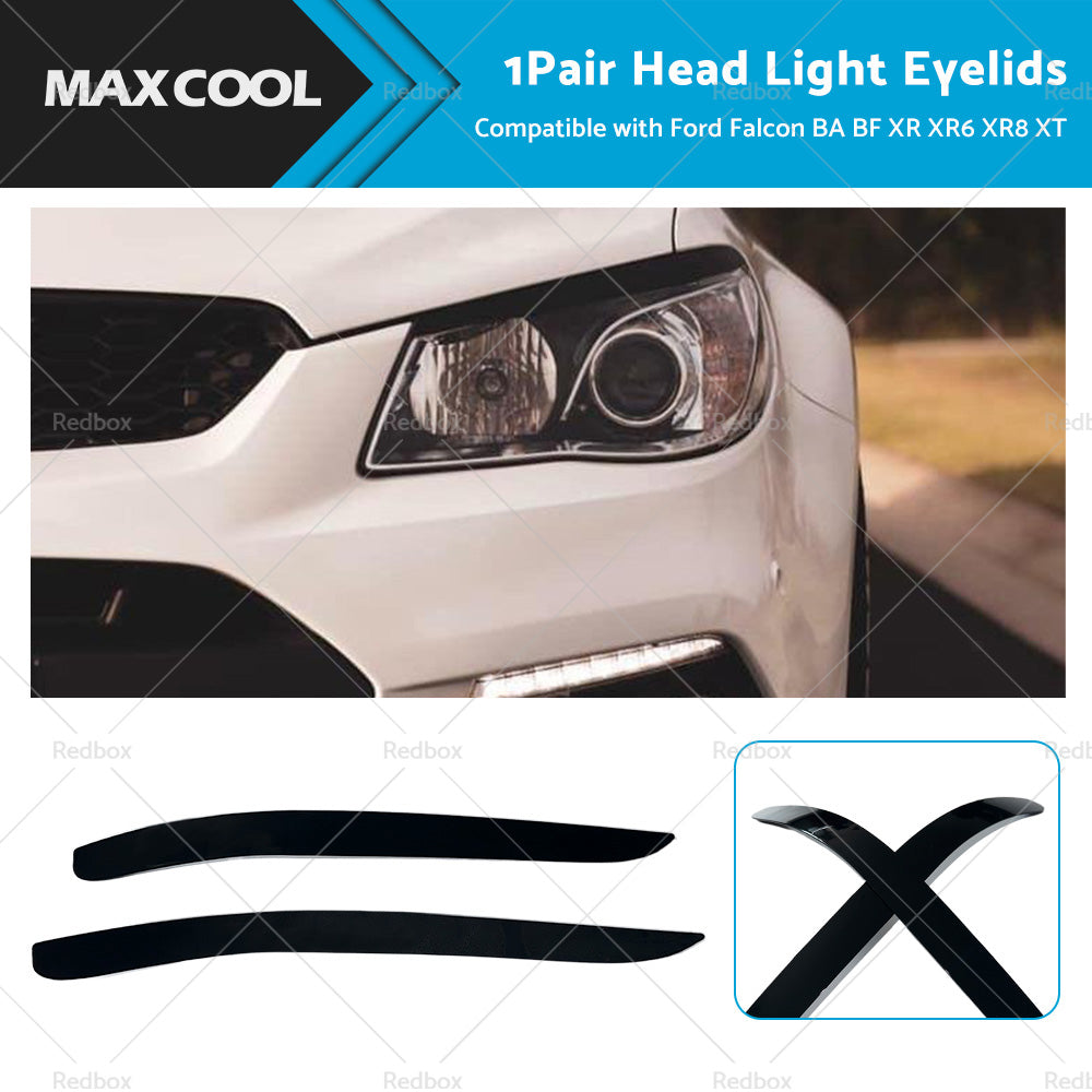 Head Light Eyelid Eyebrow Lid Black Suitable For Ford Falcon BA BF XR XR6 XR8 XT-2