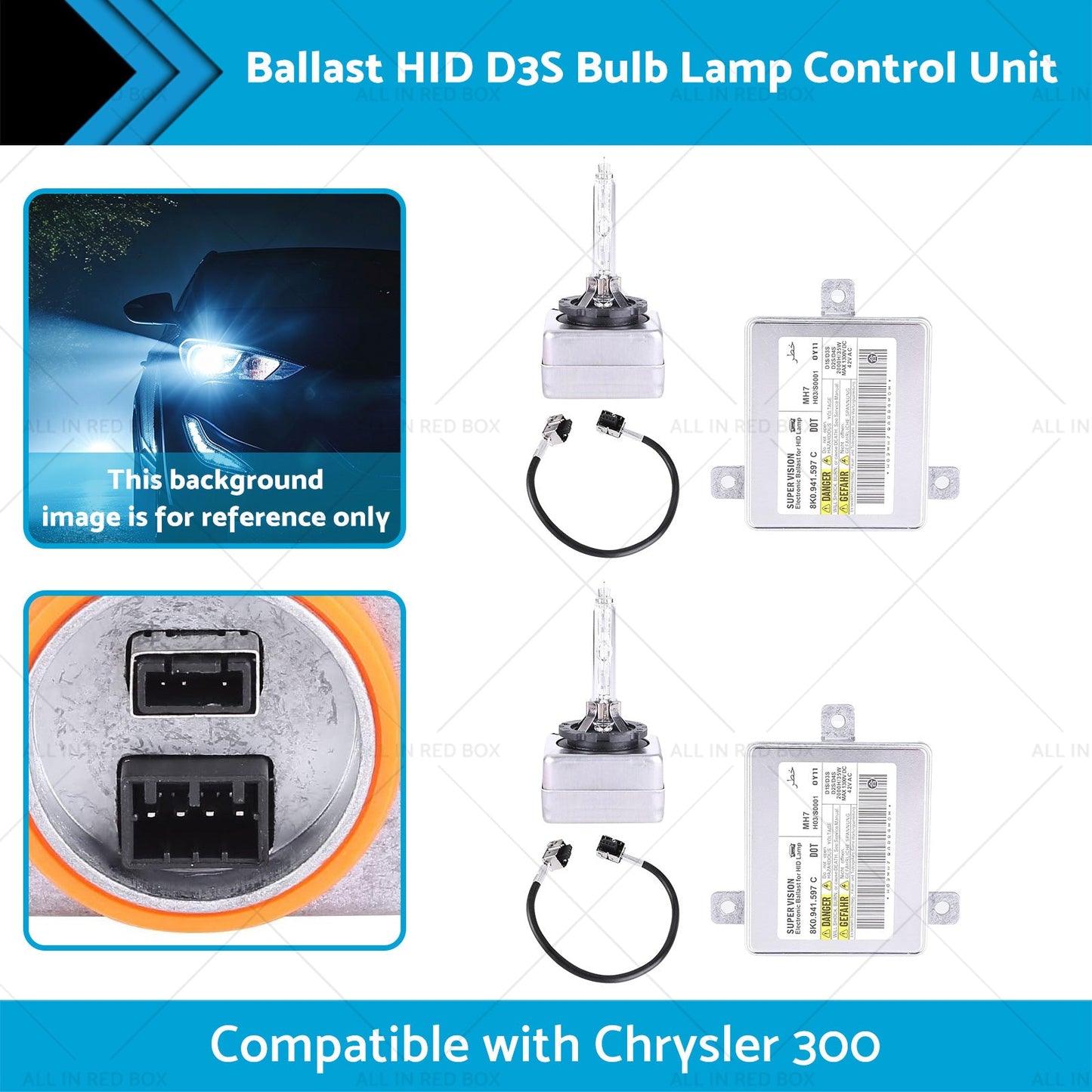 68170821AA Ballast HID D3S Bulb Lamp Control Unit Suitablefor Chrysler 300 11-21-1