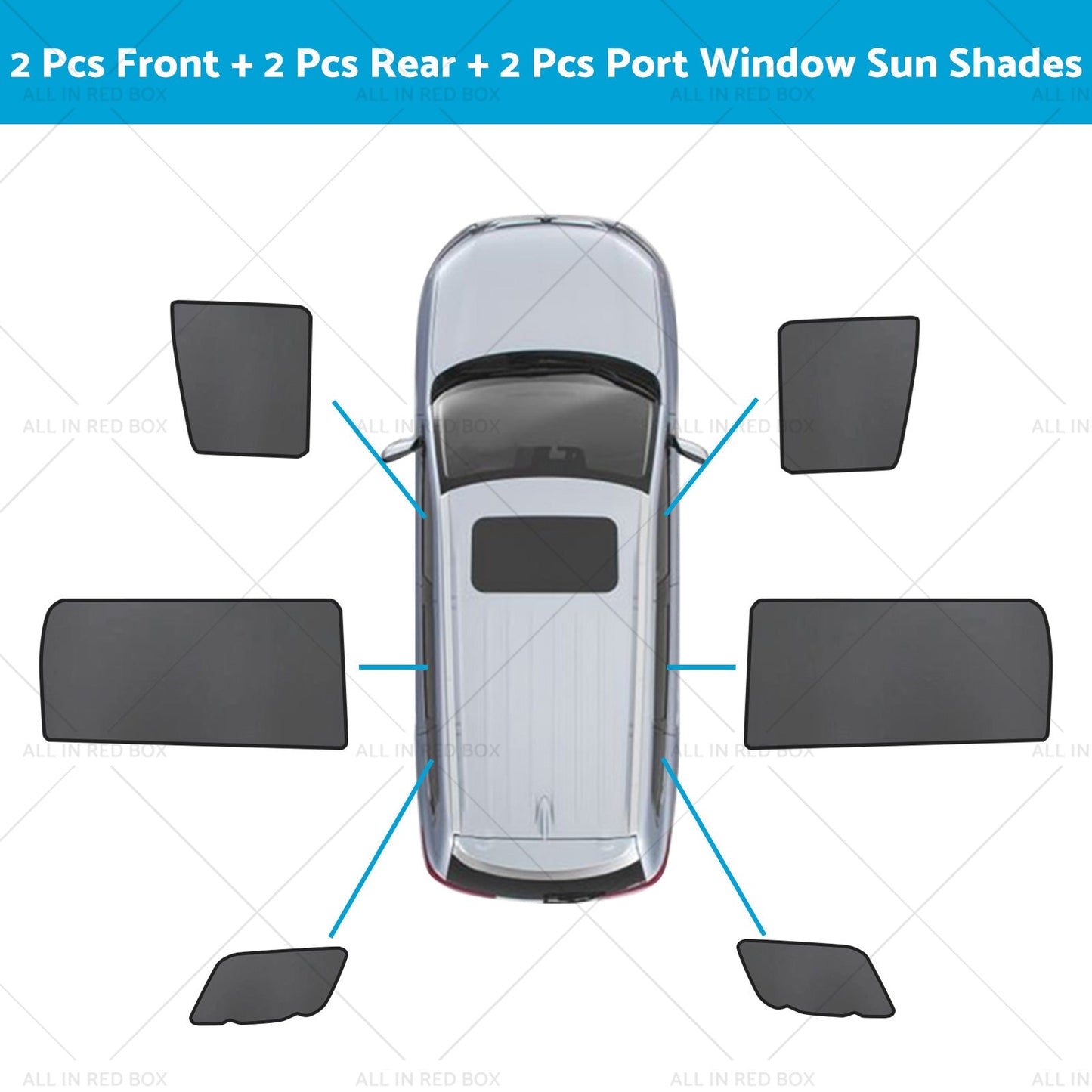 Front Rear Port Window Magnetic Sun Shade Suitable for Kia Carnival KA4 20-23-6