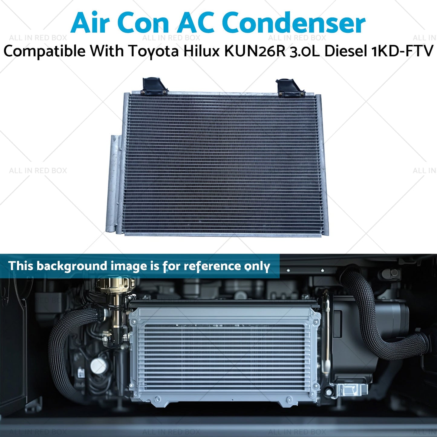 Air Con AC Condenser Suitable for Toyota Hilux KUN26R 3.0L Diesel 1KD-FTV 05-15-4