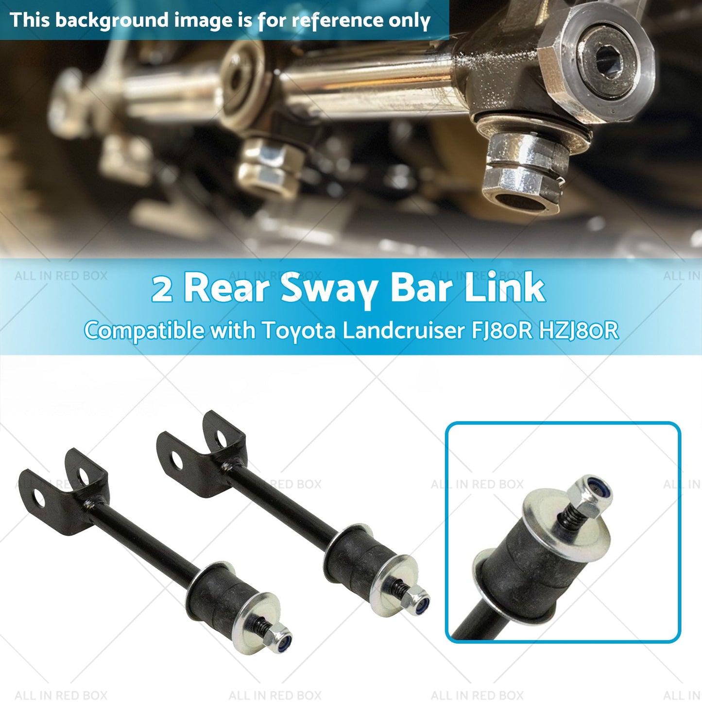 2 Rear Sway Bar LinkBush Kit Suitable for 92-19 Toyota Landcruiser FJ80R HZJ80R-2
