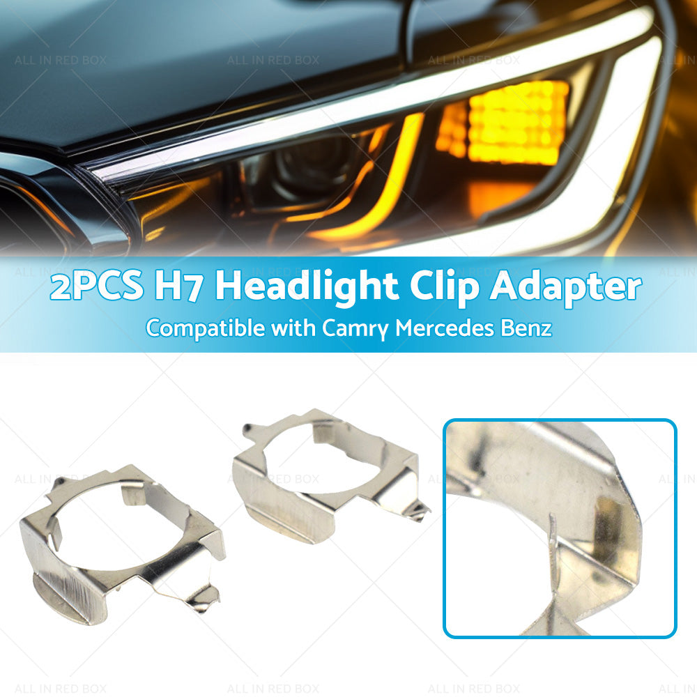 1 Pair LED Headlight H7 Clip Adapter Holder Suitable for Camry Mercedes Benz-2