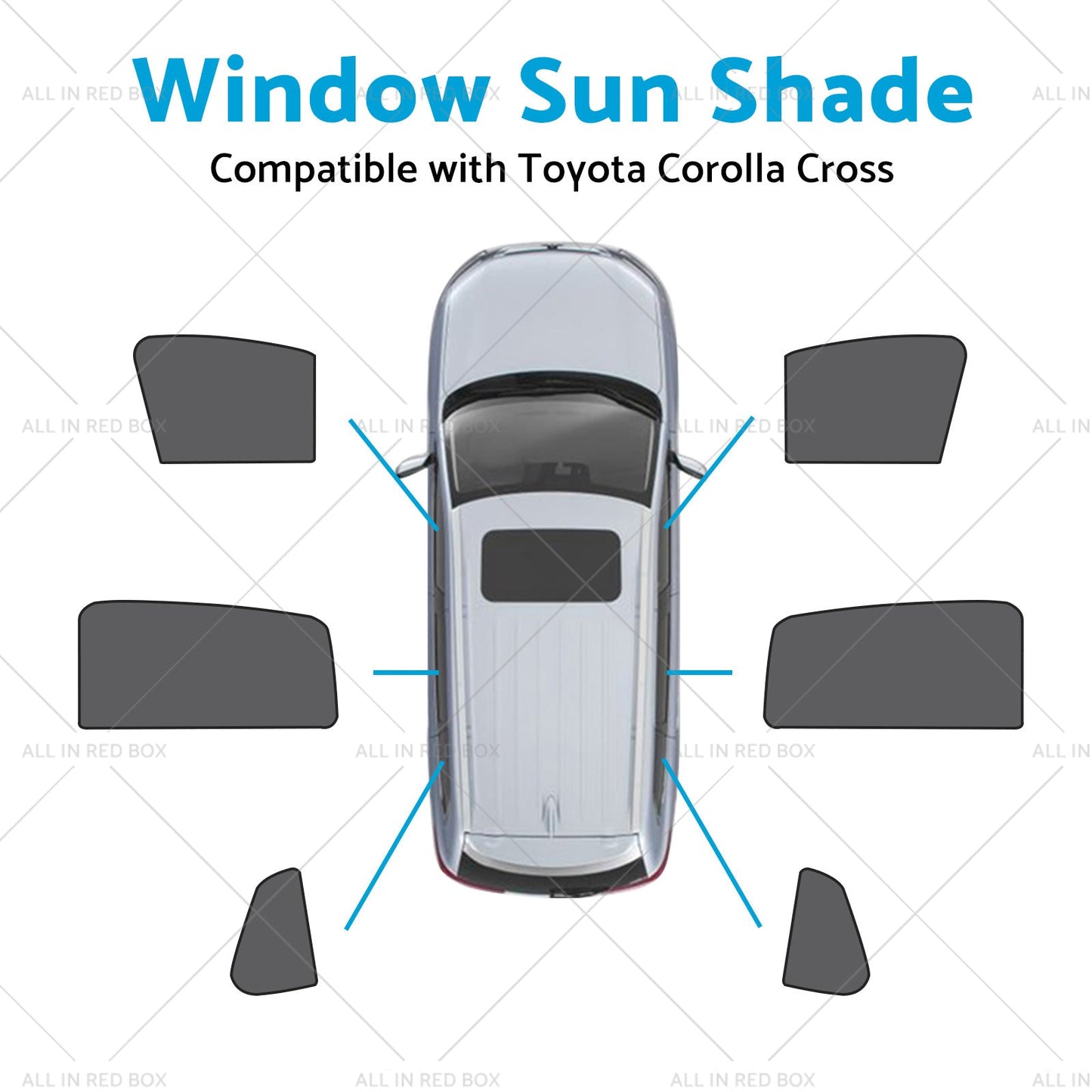Front Rear Port Window Magnetic Mesh Sun Shade Suitable for Toyota Corolla Cross-2