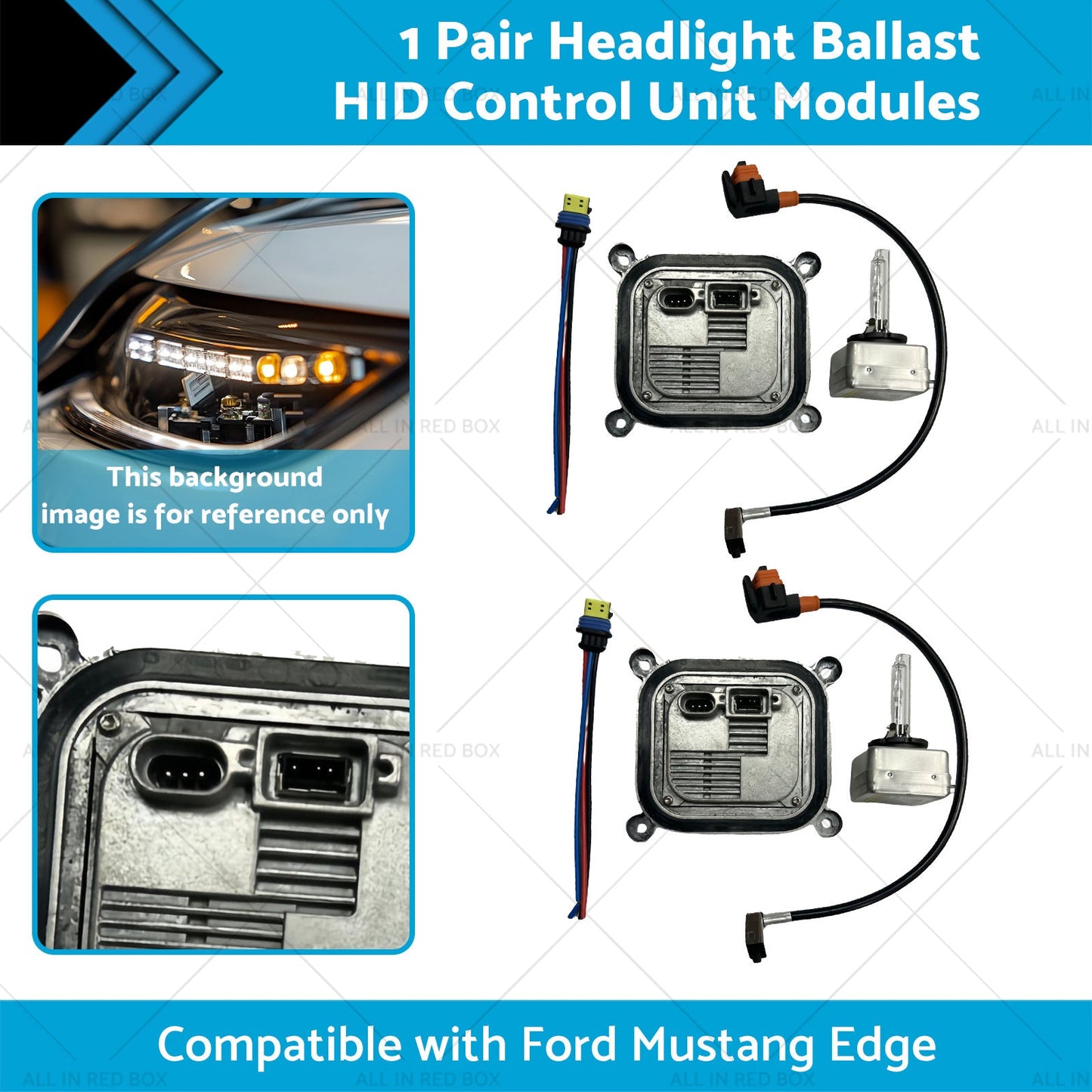 1 Pair Headlight Ballast HID Control Unit Modules Suitable for Ford Mustang Edge-1
