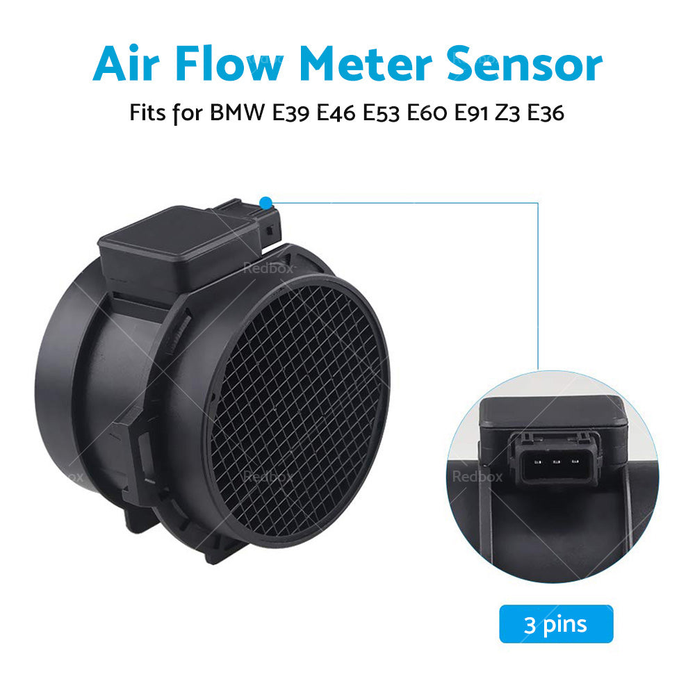 Air Flow Meter MAF Sensor Fit for BMW E36 E39 E46 E53 E60 E91 X5 Z3 5WK96132Z-3