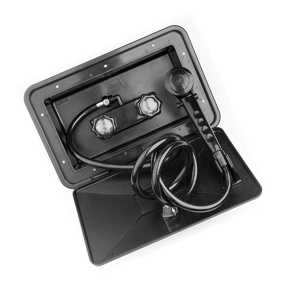 1 Set External Caravan RV Shower Box Kit Exterior Faucet for Camper Trailer Boat-3