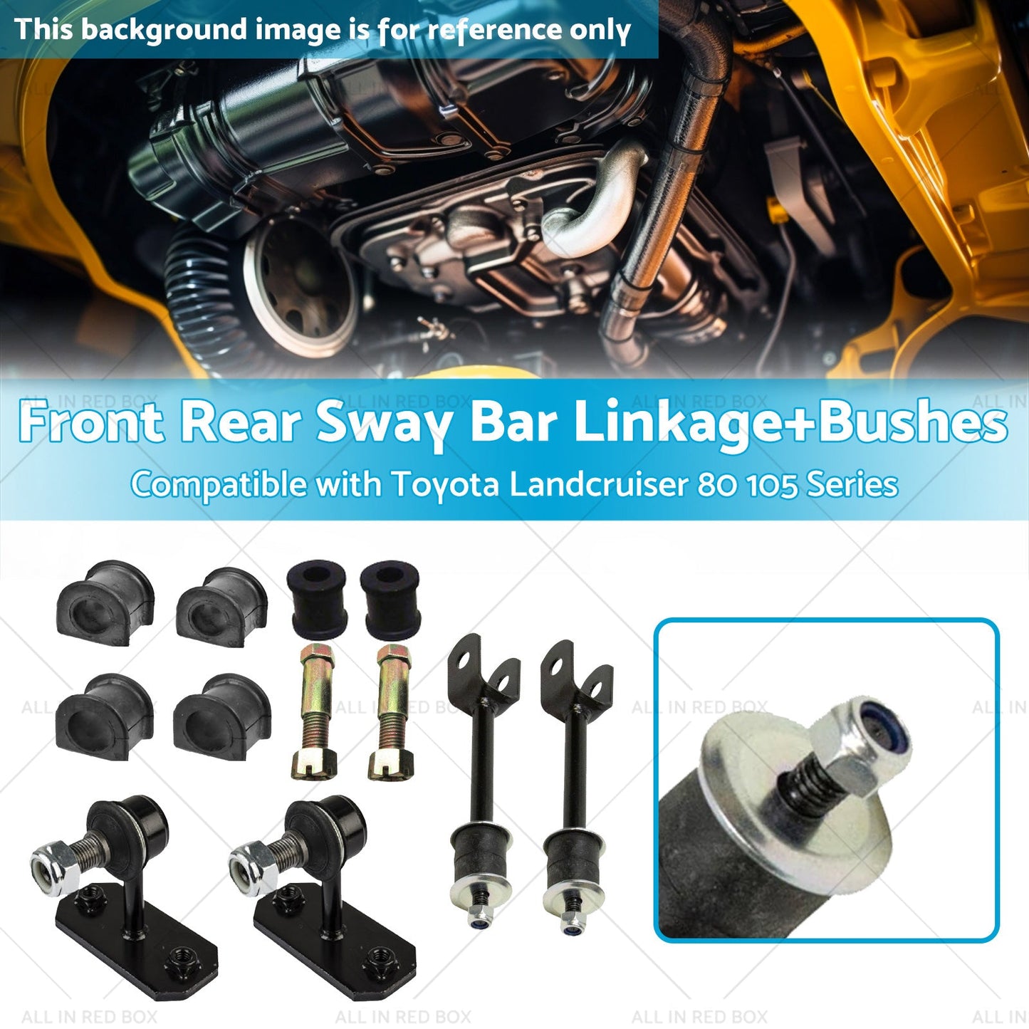 Front Rear Sway Bar LinkageBushes Suitable for Toyota Landcruiser 105 80 Series-2