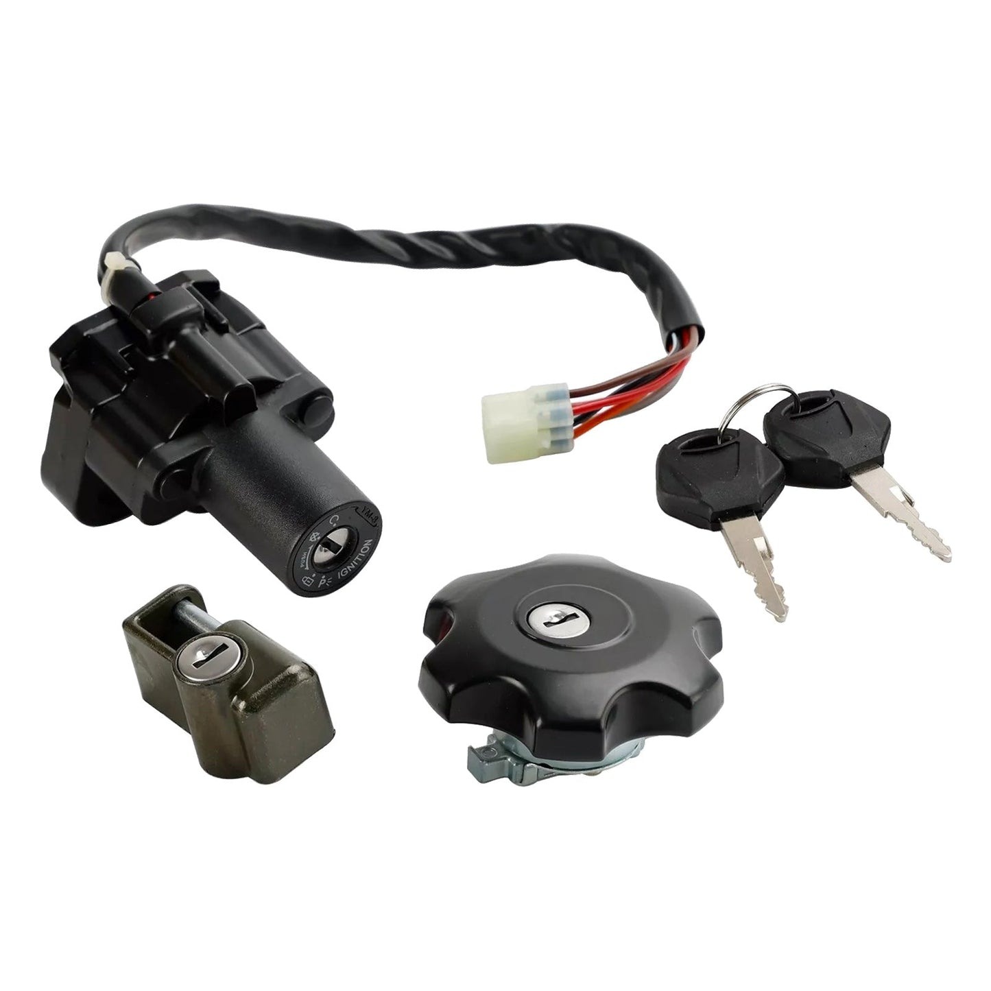 Ignition & Fuel Cap Seat Lock Set Suitable for Suzuki DR650 DR650SE 1996–2022-0