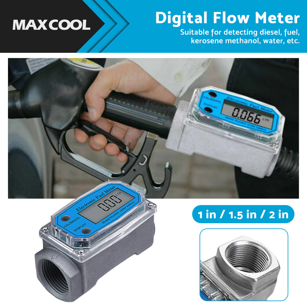 1/1.5/2 inch Turbine Digital Diesel Water Fuel Flow Meter Oval Gear Flow Gauge-1