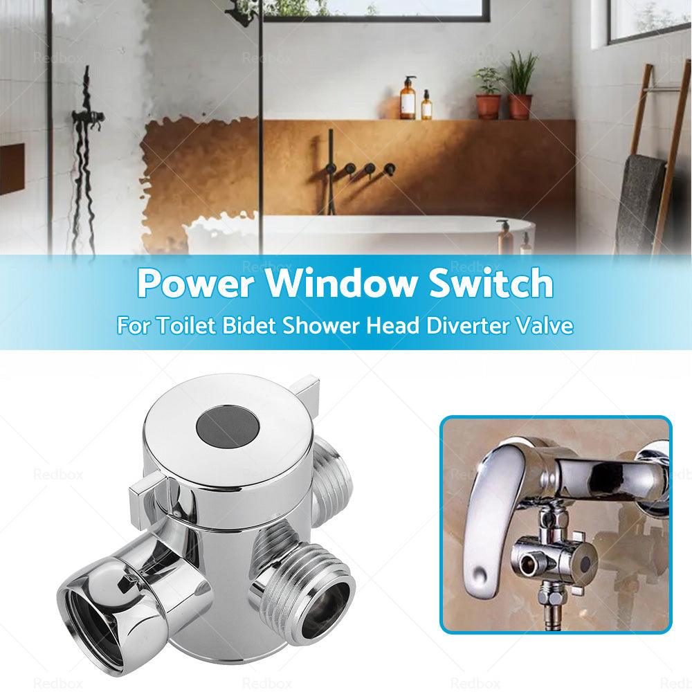 1 2 in Three Way T-adapter Valve For Toilet Bidet Shower Head Diverter Valve-1