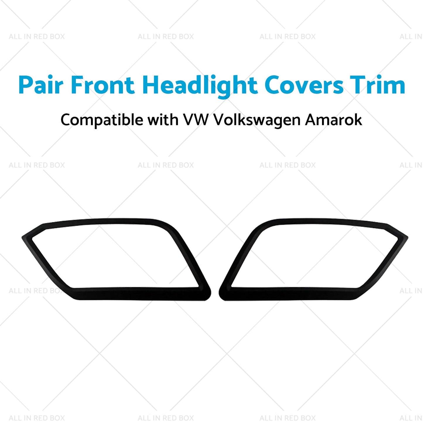 Pair Front Headlight Covers Trim Suitable for VW Volkswagen Amarok 09-22