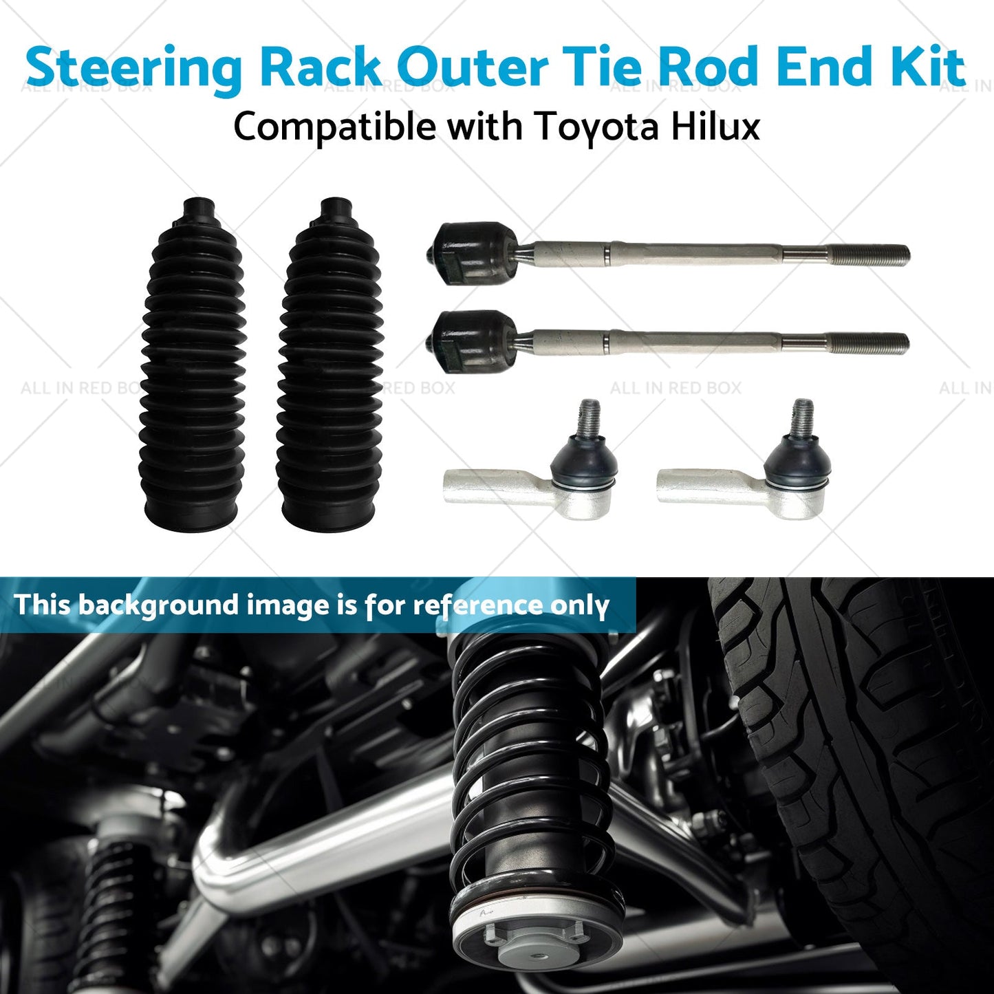 6PCS Inner Rack Tie Rod End Kit Suitablefor 05-15 Toyota Hilux 4WD GGN25R KUN26R-4