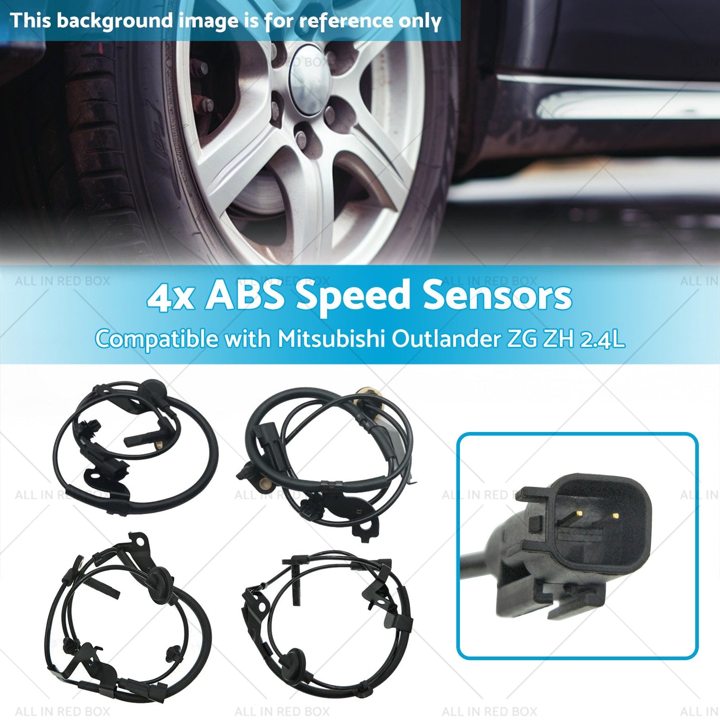 4670A576 4x ABS Speed Sensors Suitable for Mitsubishi Outlander ZG ZH 2. 4L 06-12