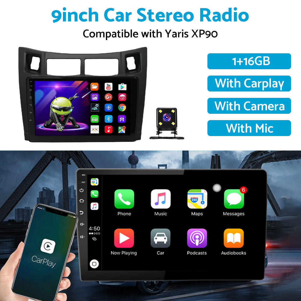 Suitable For Toyota Yaris XP90 05-12 Android 11 Carplay Radio Head Unit GPS Navi-3