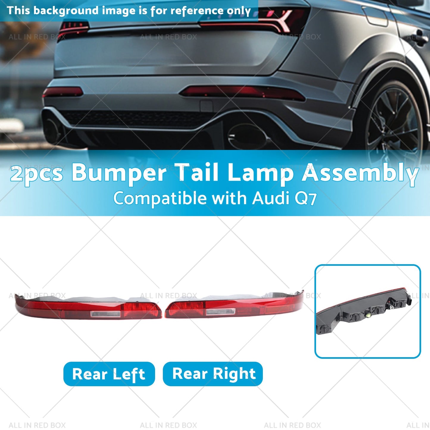 Rear LR Bumper Tail Light Lamp Assembly 4M0945096 Suitable For Audi Q7 16-23