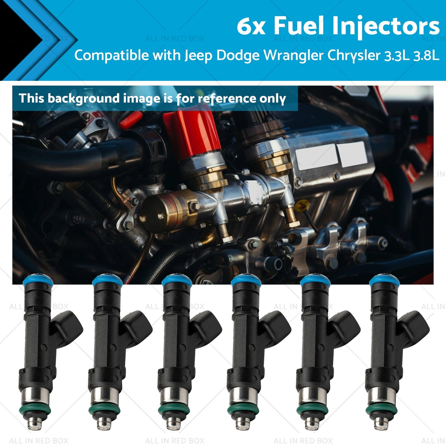 0280158119 6x Fuel Injectors Suitable for Jeep Dodge Wrangler Chrysler 3. 3L 3. 8L